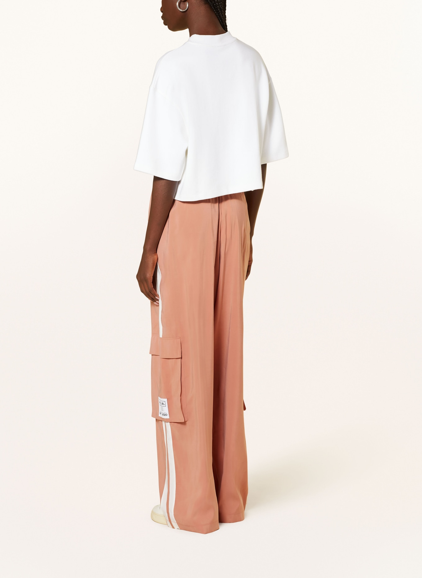 KARO KAUER Cargo pants in jogger style, Color: ROSE (Image 3)