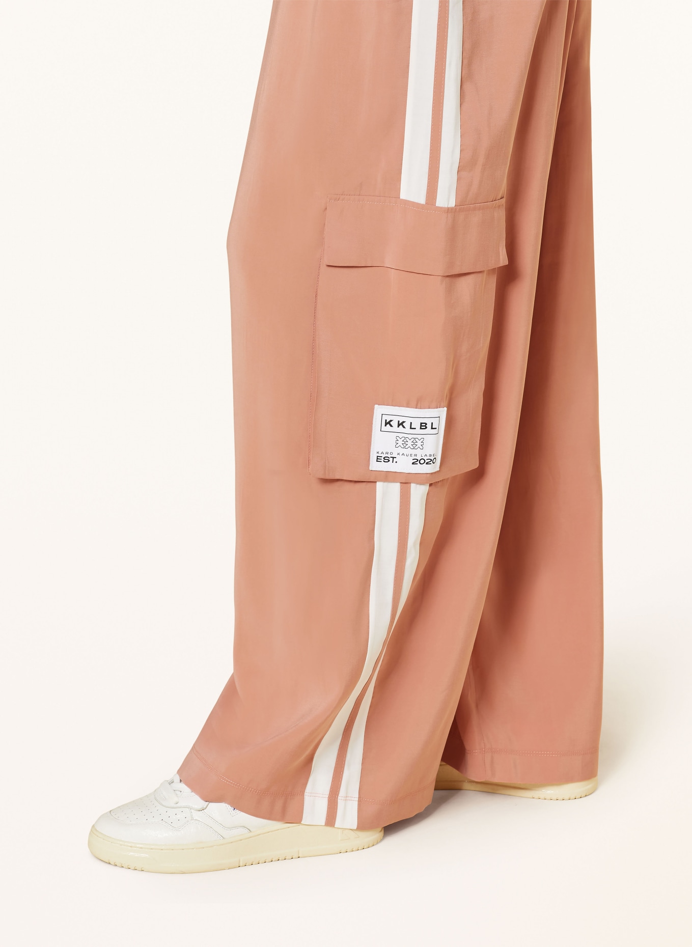 KARO KAUER Cargo pants in jogger style, Color: ROSE (Image 5)