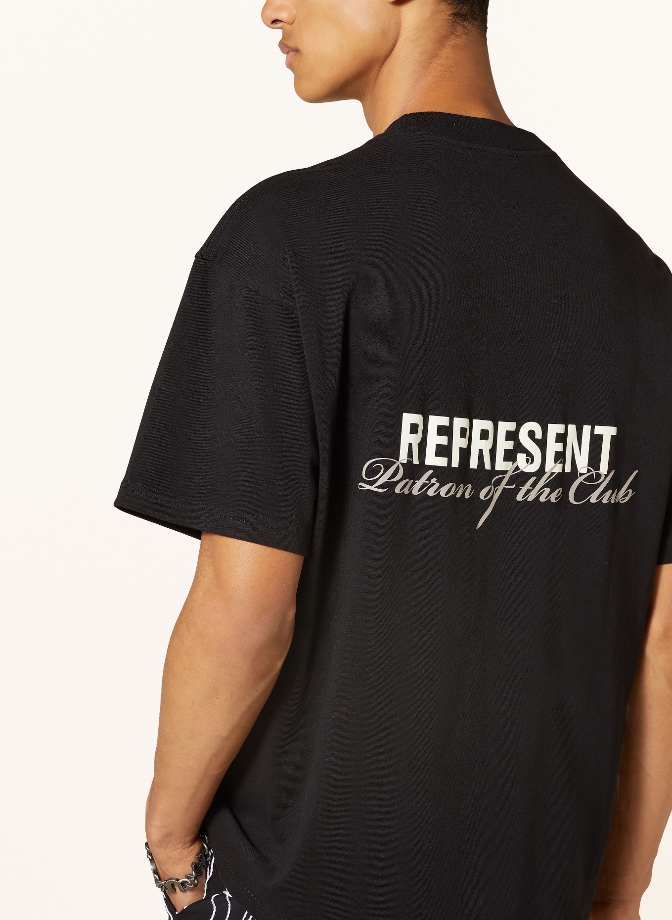 REPRESENT T-shirt PATRON OF THE CLUB, Color: BLACK/ WHITE/ TAUPE (Image 4)