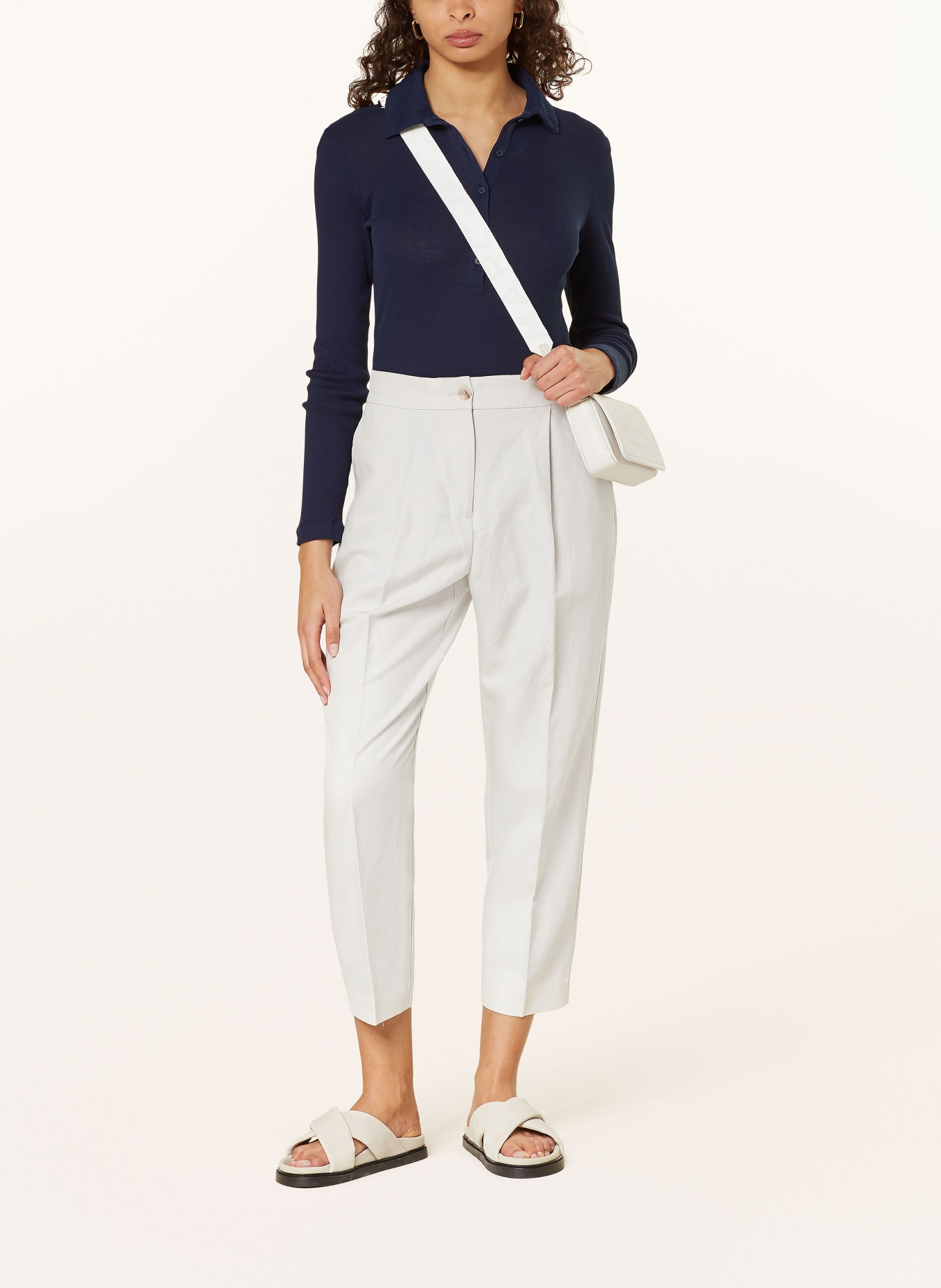 REISS Chinos FARRAH with linen, Color: LIGHT GRAY (Image 2)