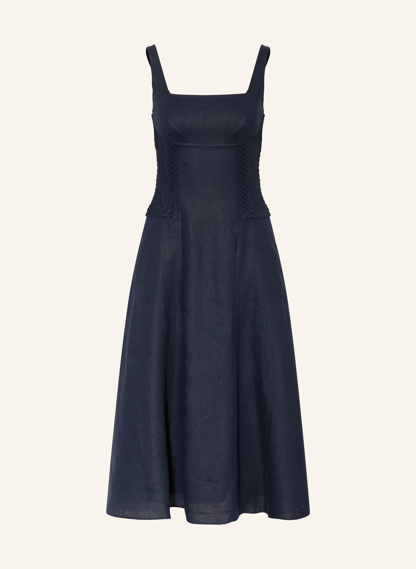 REISS Linen dress ETTA, Color: DARK BLUE (Image 1)