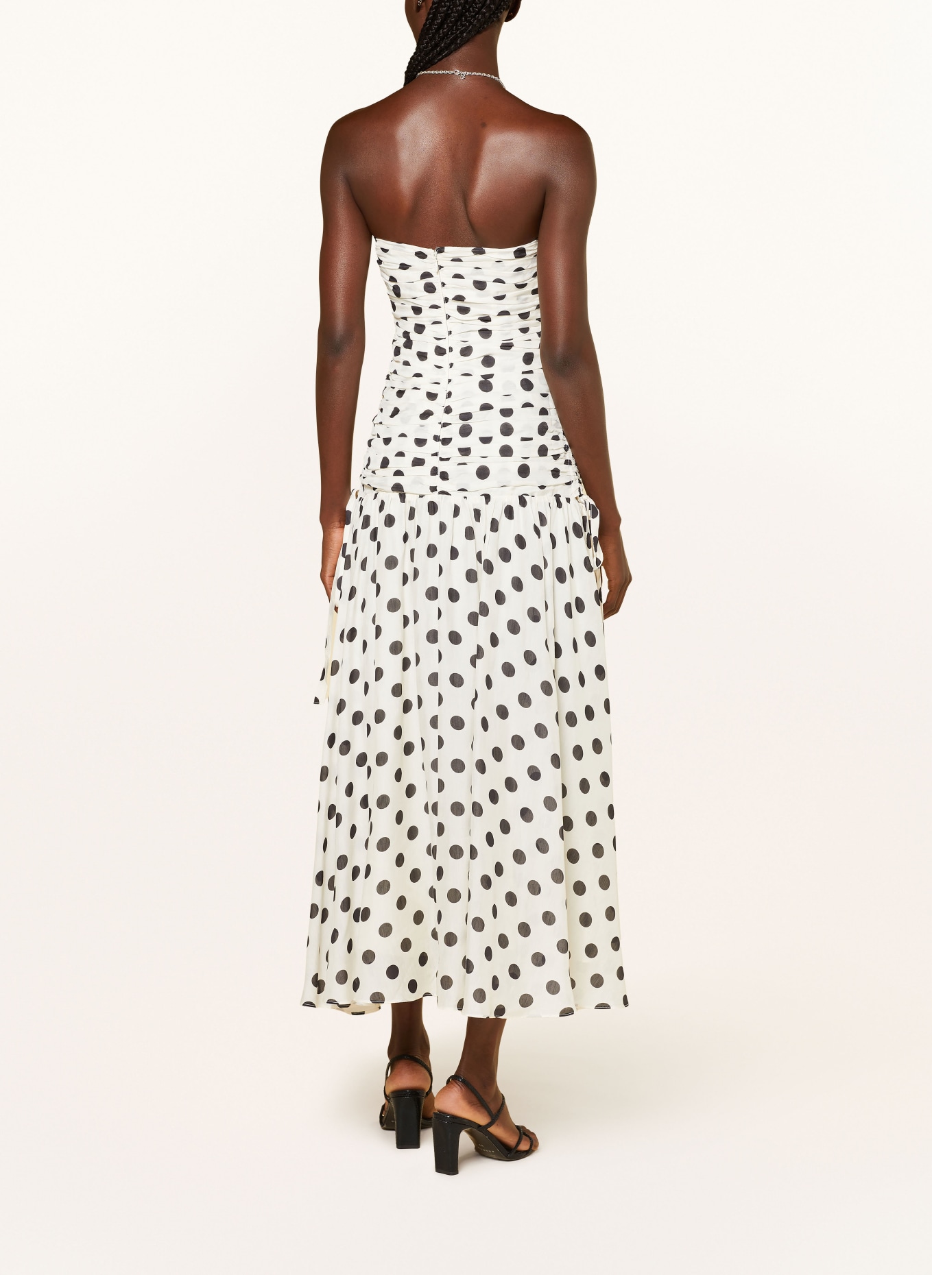 REISS Dress RUE with linen, Color: WHITE/ BLACK (Image 3)