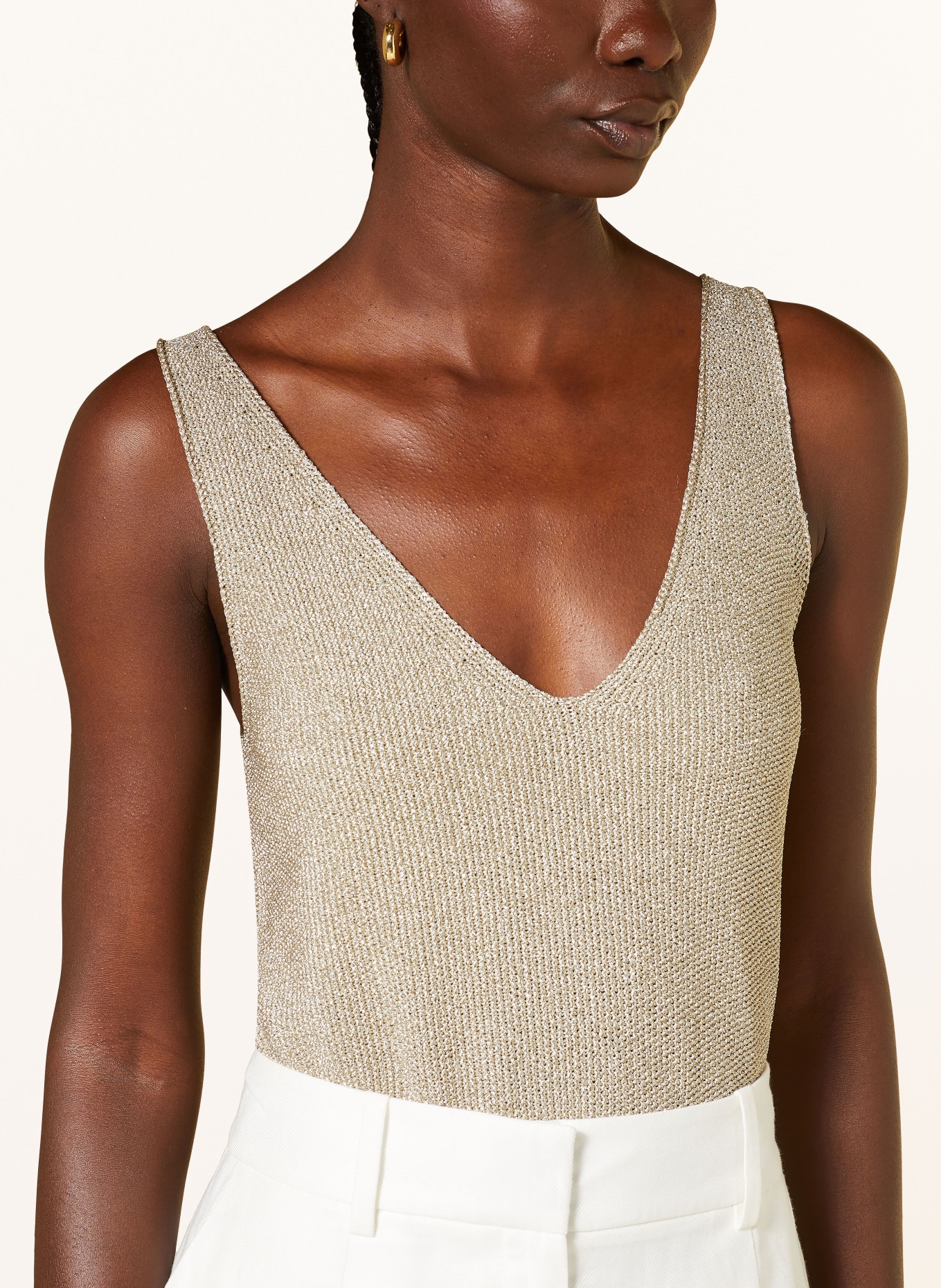 REISS Knit top MIKA with glitter thread, Color: GOLD (Image 4)