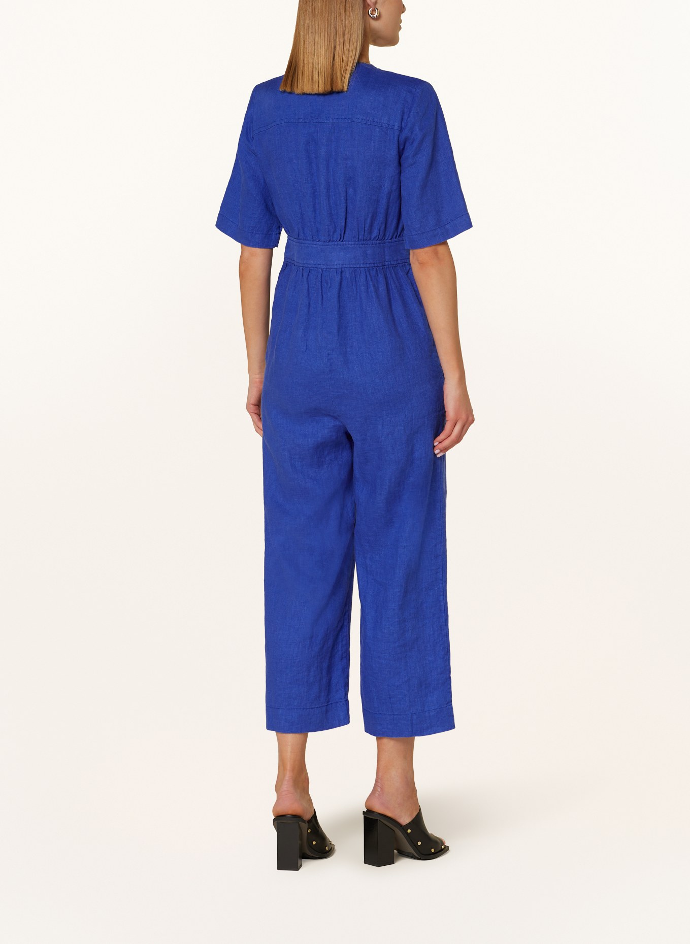 WHISTLES Linen jumpsuit COSIMA, Color: BLUE (Image 3)