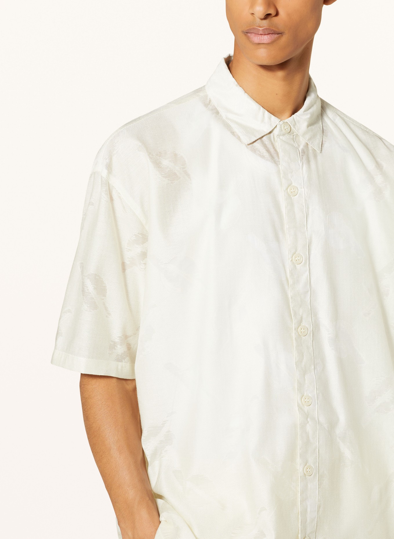 DAILY PAPER Koszula z krótkim rękawem SALIM relaxed fit, Kolor: ECRU (Obrazek 4)