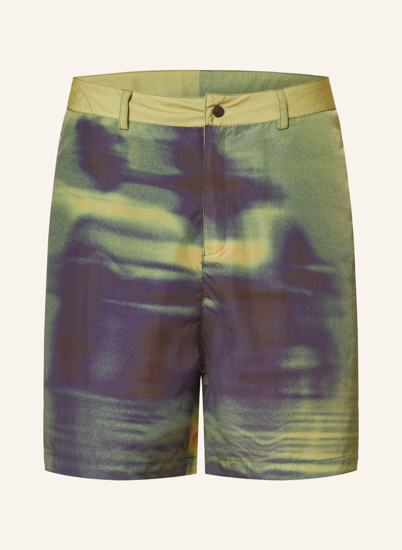 DAILY PAPER Shorts YARO HAZY, Color: GREEN/ DARK PURPLE (Image 1)