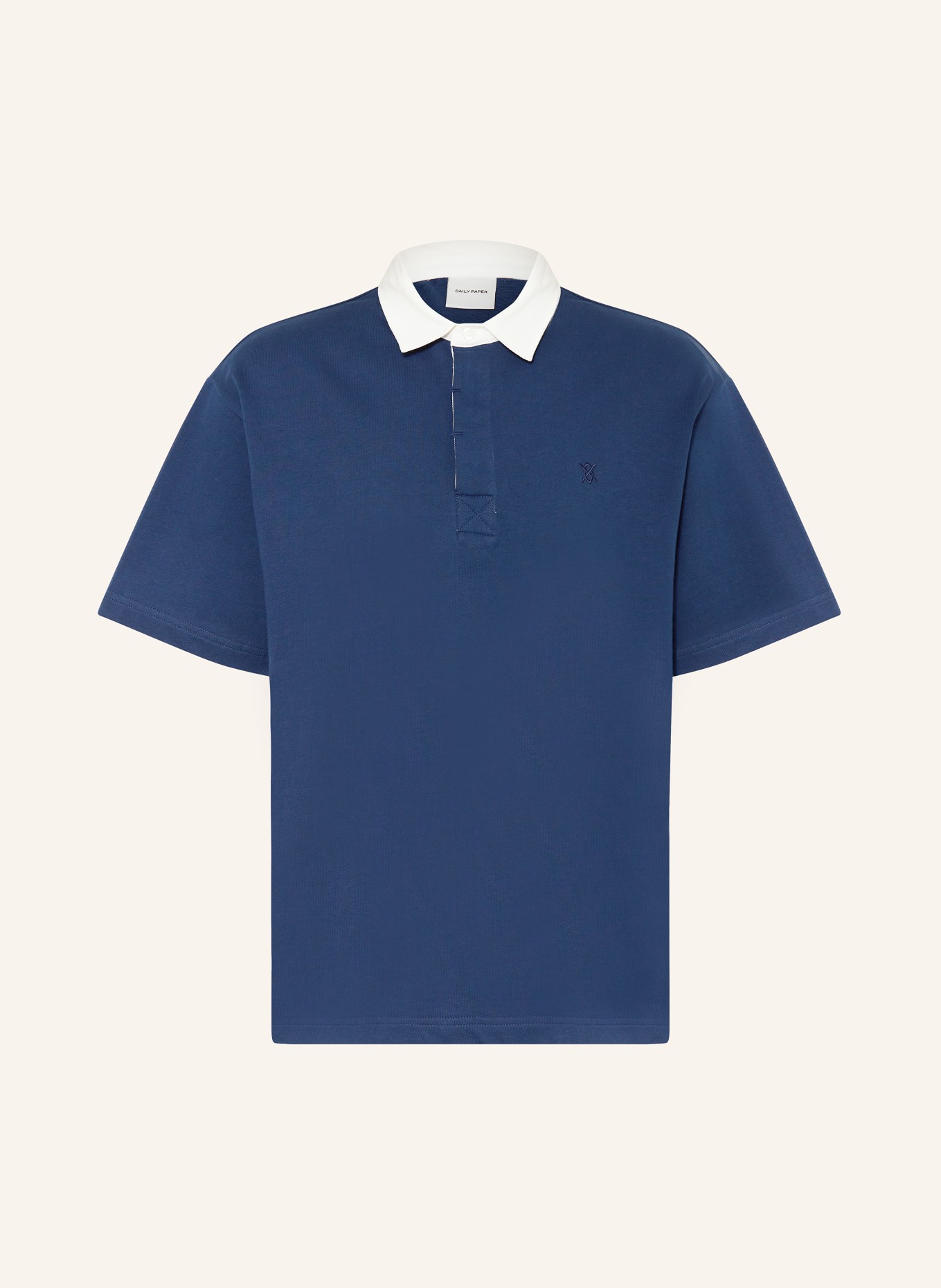DAILY PAPER Jersey-Poloshirt SHIELD, Farbe: WEISS/ DUNKELBLAU (Bild 1)