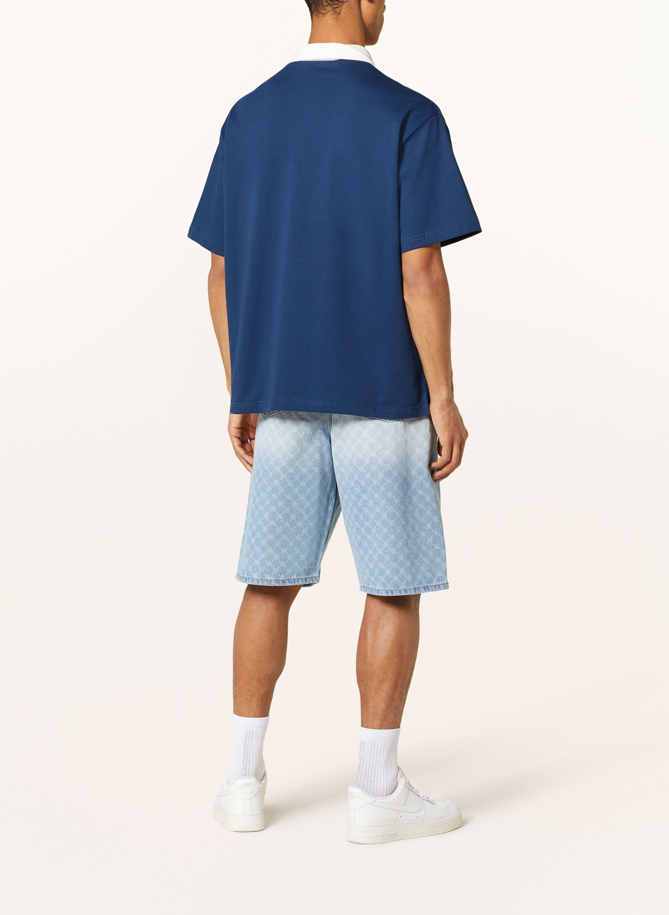 DAILY PAPER Jersey-Poloshirt SHIELD, Farbe: WEISS/ DUNKELBLAU (Bild 3)