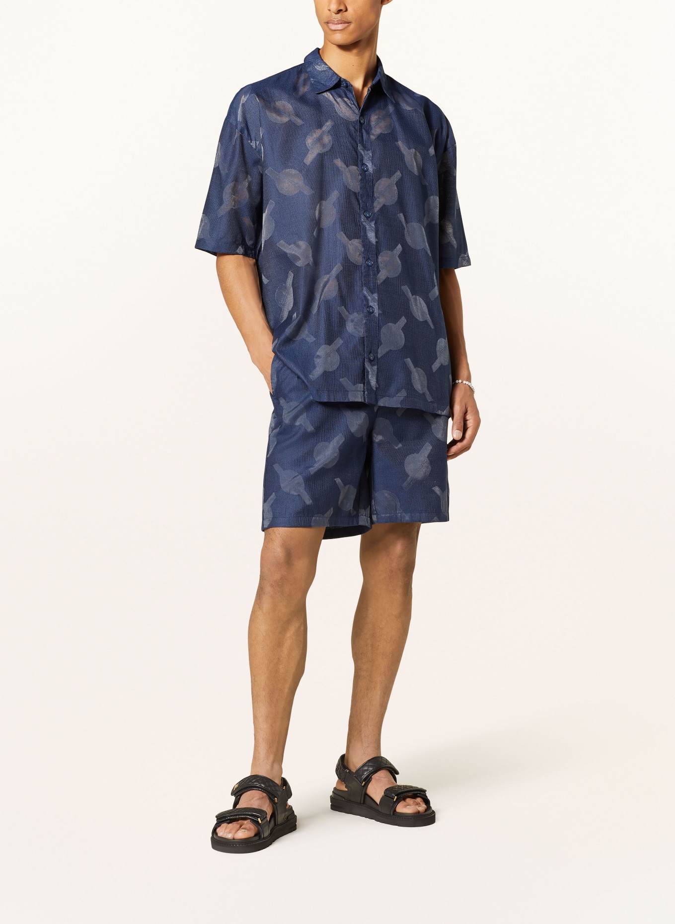DAILY PAPER Short sleeve shirt SALIM relaxed fit, Color: DARK BLUE (Image 2)
