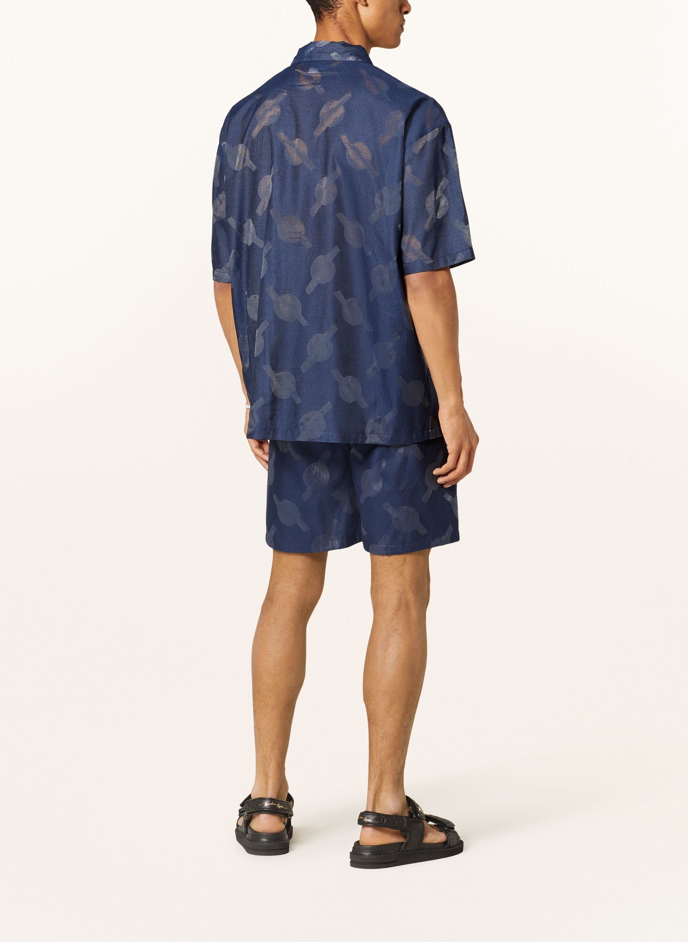 DAILY PAPER Short sleeve shirt SALIM relaxed fit, Color: DARK BLUE (Image 3)