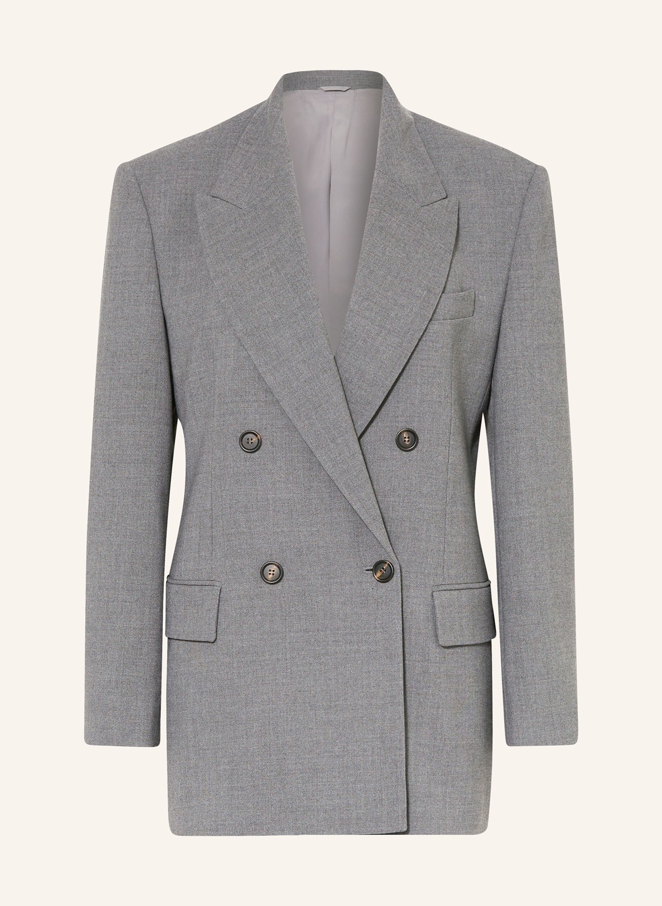 BRUNELLO CUCINELLI Long blazer, Color: GRAY (Image 1)