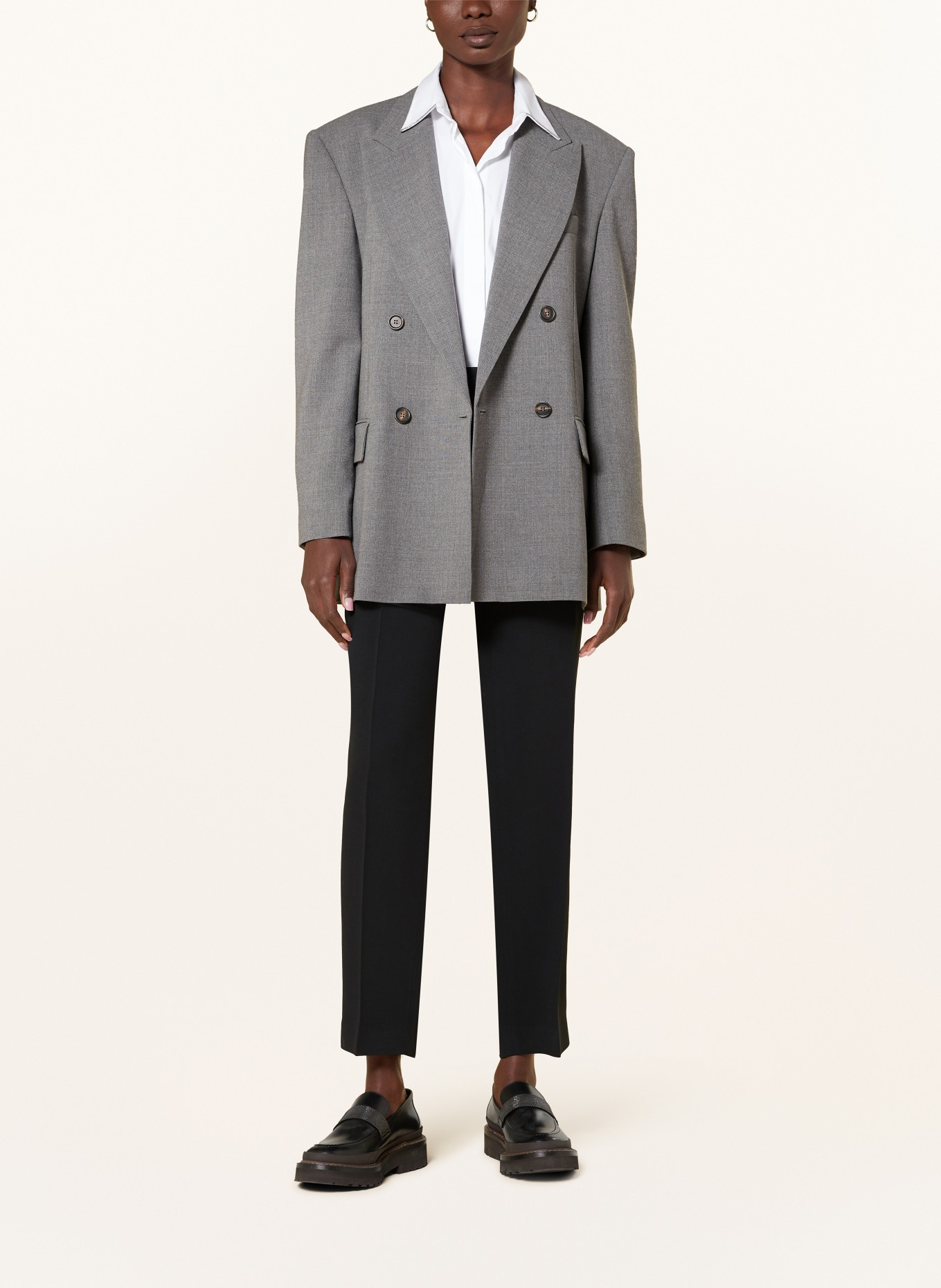 BRUNELLO CUCINELLI Long blazer, Color: GRAY (Image 2)