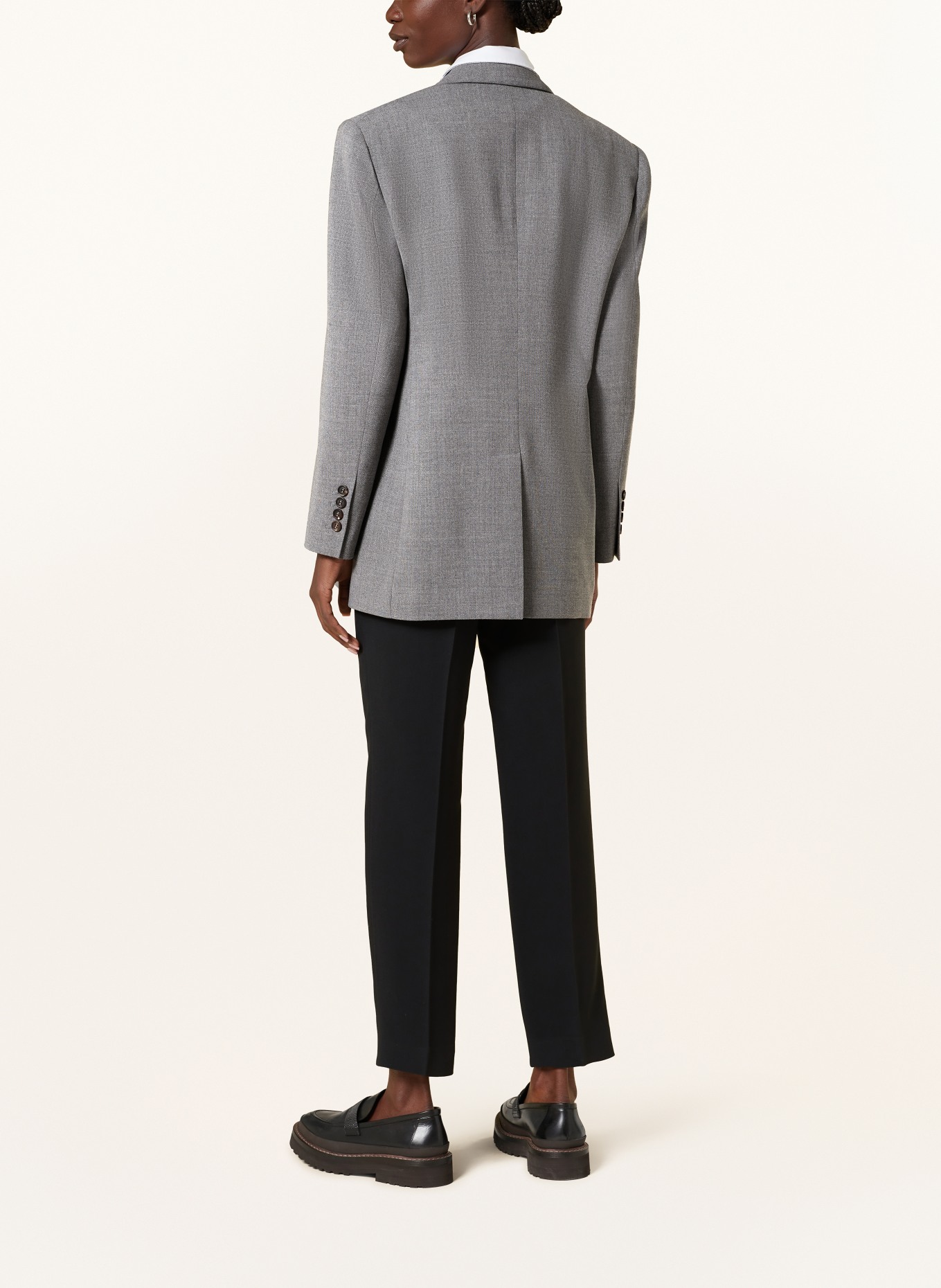 BRUNELLO CUCINELLI Long blazer, Color: GRAY (Image 3)