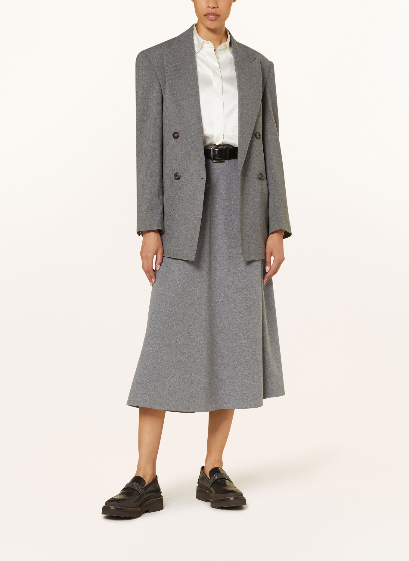 BRUNELLO CUCINELLI Jersey skirt, Color: GRAY (Image 2)