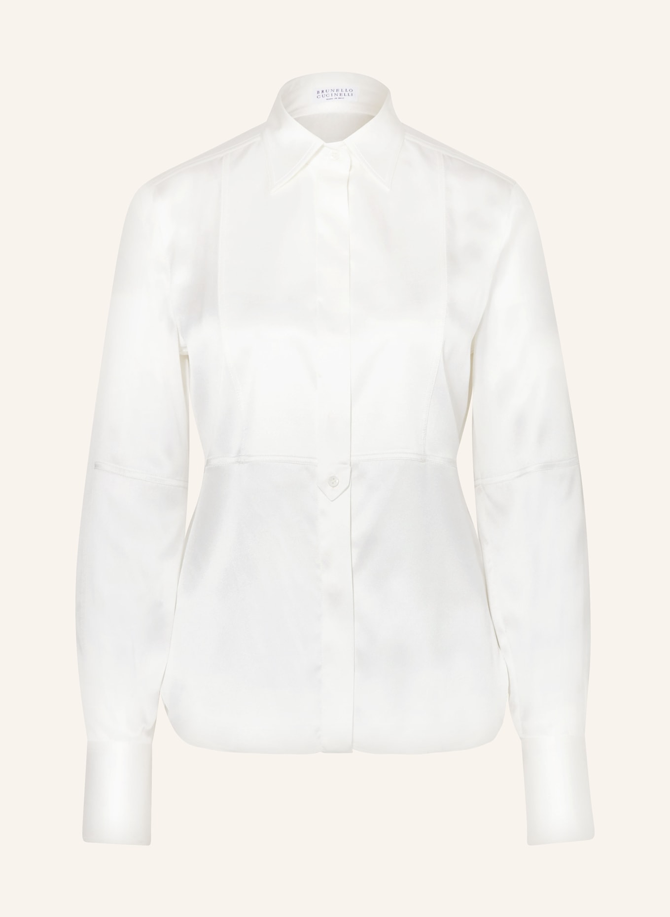 BRUNELLO CUCINELLI Shirt blouse in silk, Color: ECRU (Image 1)