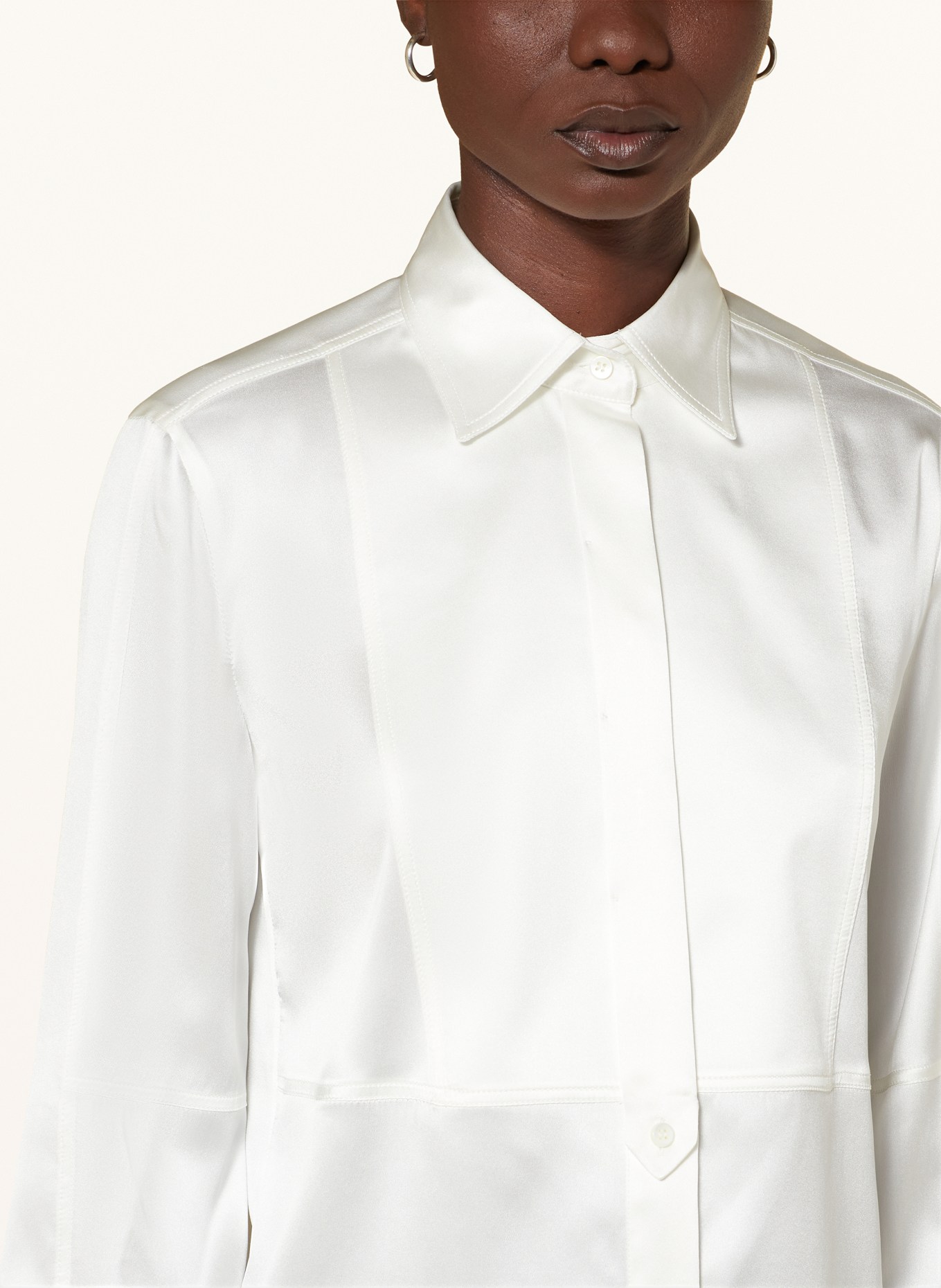 BRUNELLO CUCINELLI Shirt blouse in silk, Color: ECRU (Image 4)