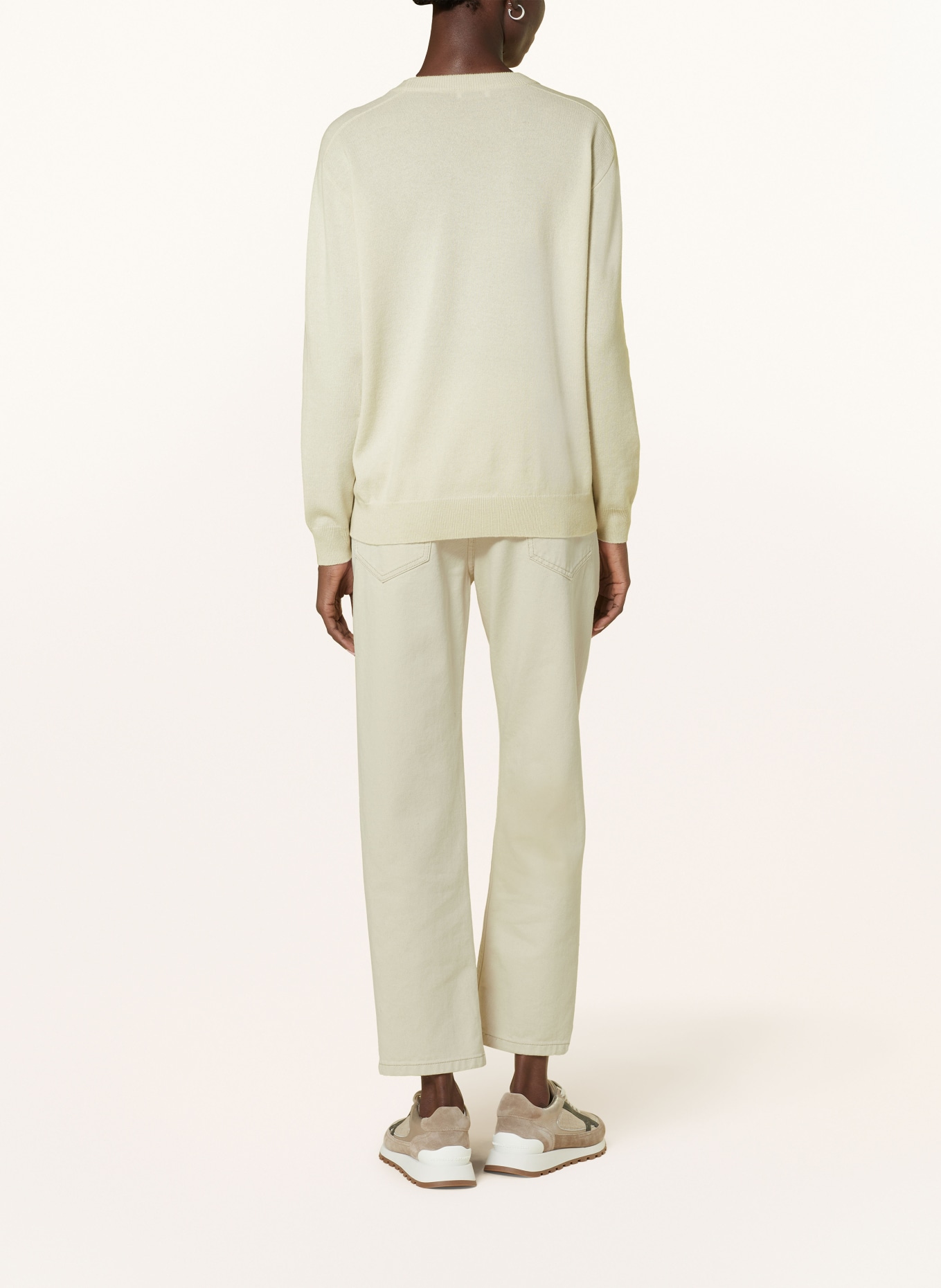 BRUNELLO CUCINELLI Cashmere-Pullover mit Schmuckperlen, Farbe: CREME (Bild 3)