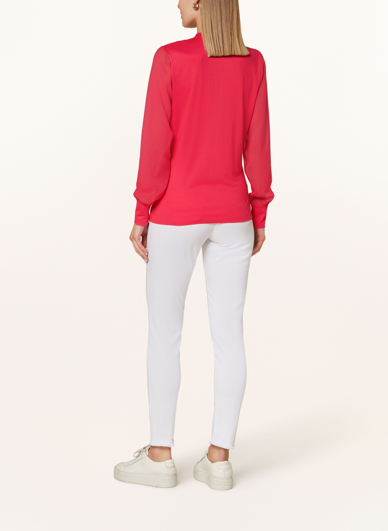 HOBBS Shirt blouse MARGOT in mixed materials, Color: ROUGE PINK (Image 3)