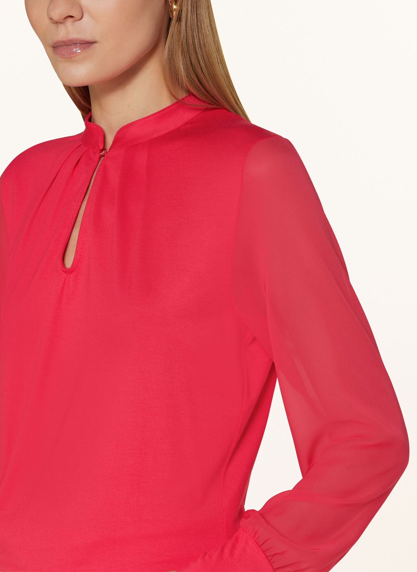 HOBBS Shirt blouse MARGOT in mixed materials, Color: ROUGE PINK (Image 4)