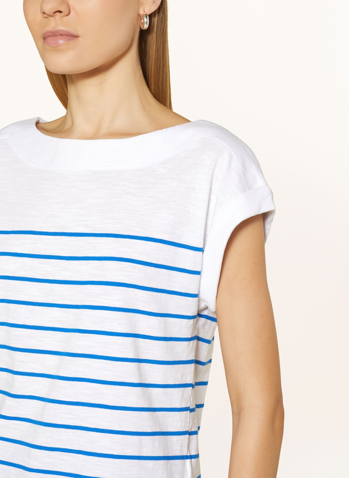 HOBBS T-shirt ALYCIA, Color: WHITE/ BLUE (Image 4)
