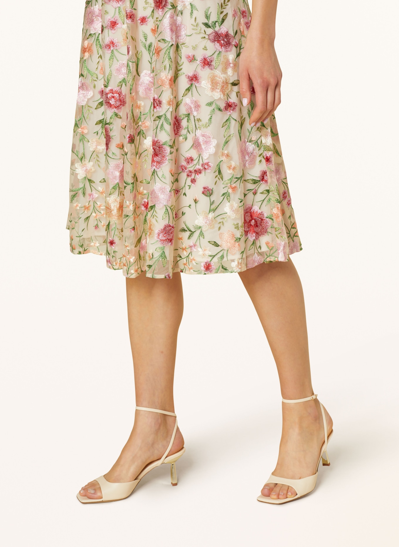 HOBBS Lace dress TIA, Color: CREAM/ PINK/ GREEN (Image 4)