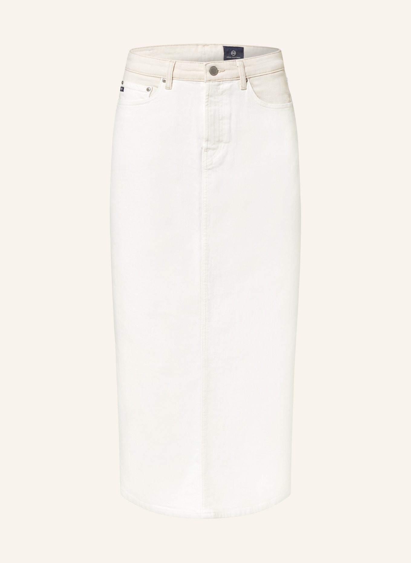 AG Jeans Jeansrock SKIRT LONG TWO TONE, Farbe: ECRU (Bild 1)