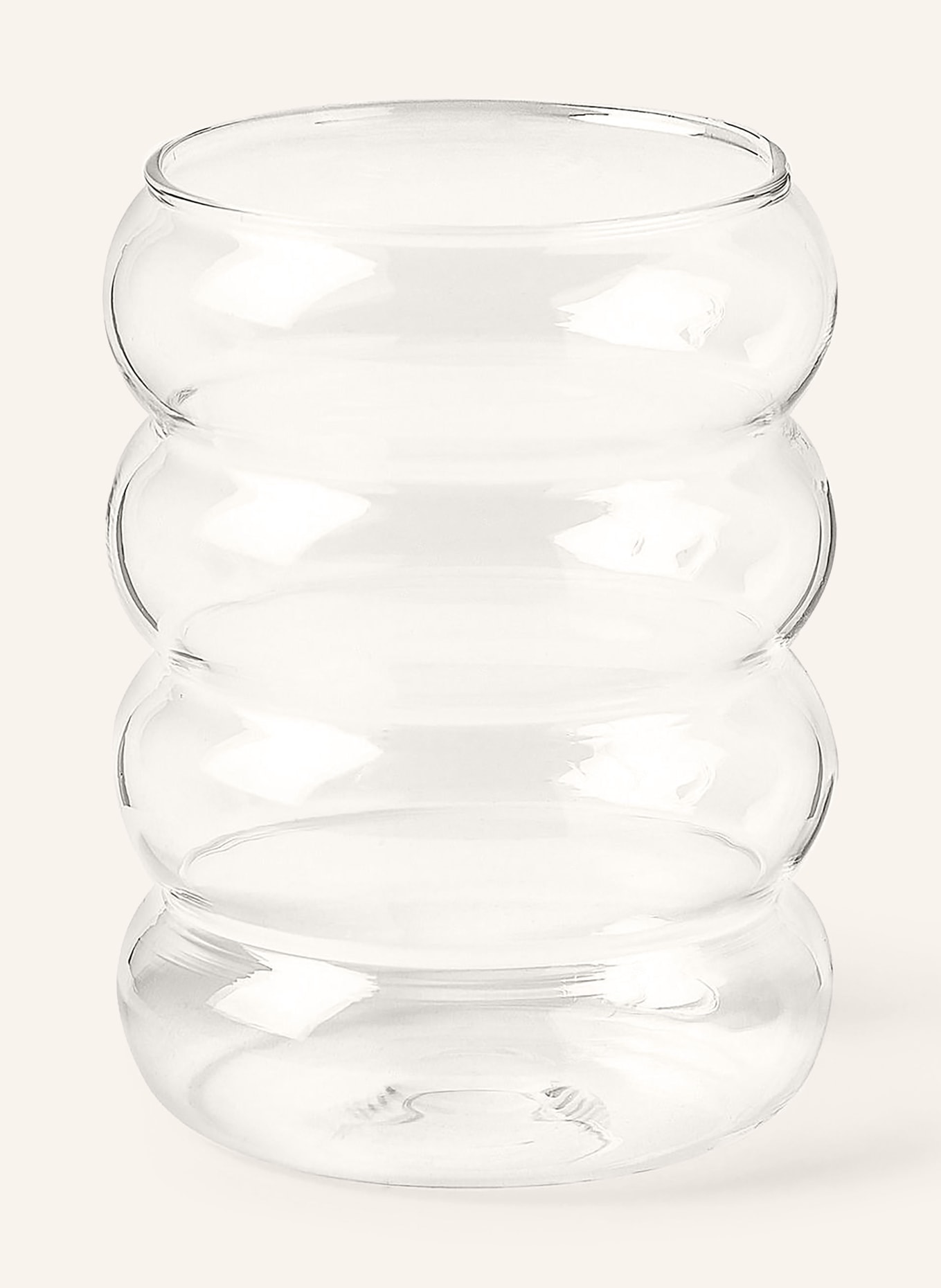 Westwing Collection 4er-Set Wassergläser BUBBLY: TRANSPARENT