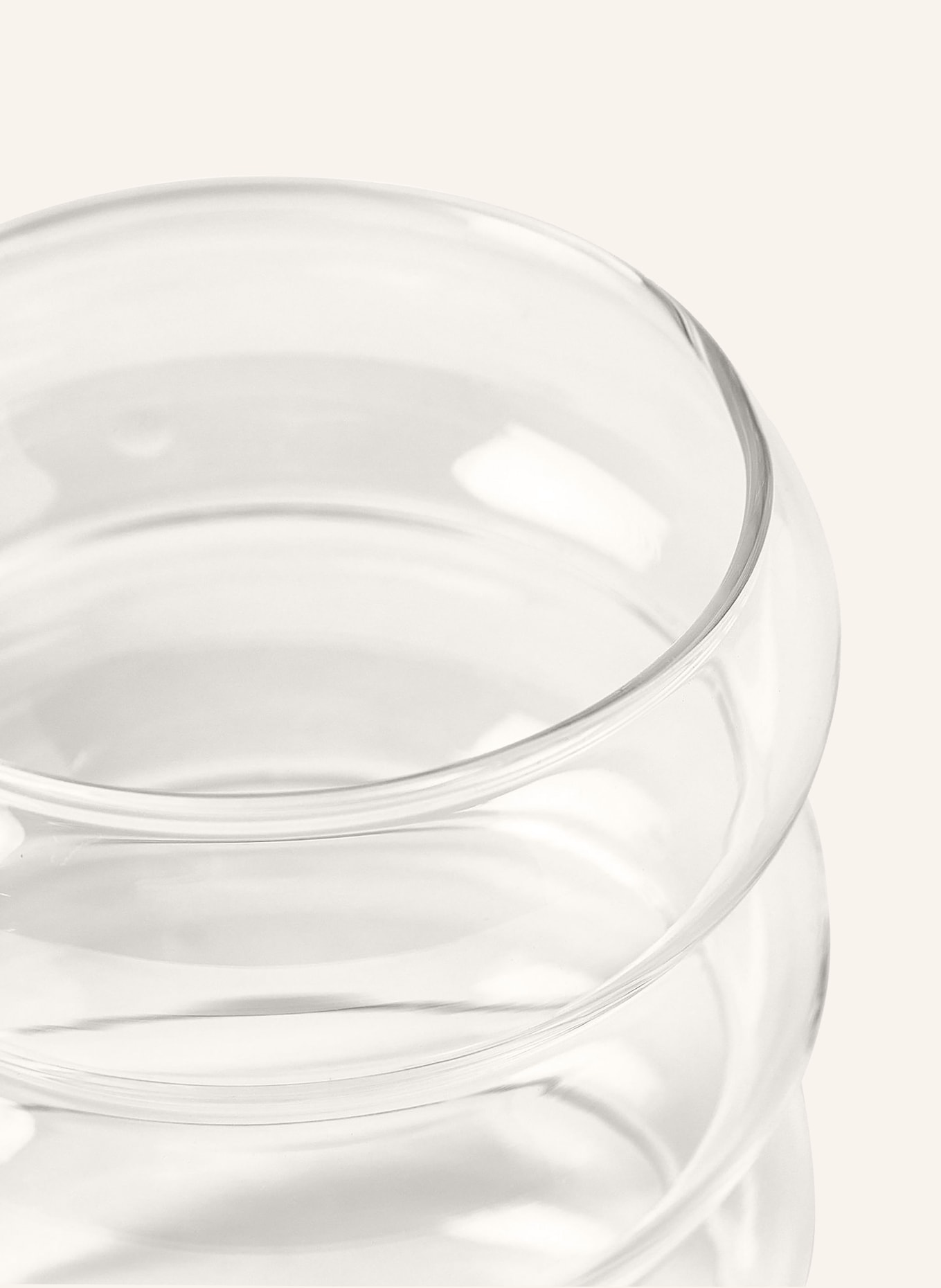 Westwing Collection 4er-Set Wassergläser BUBBLY: TRANSPARENT