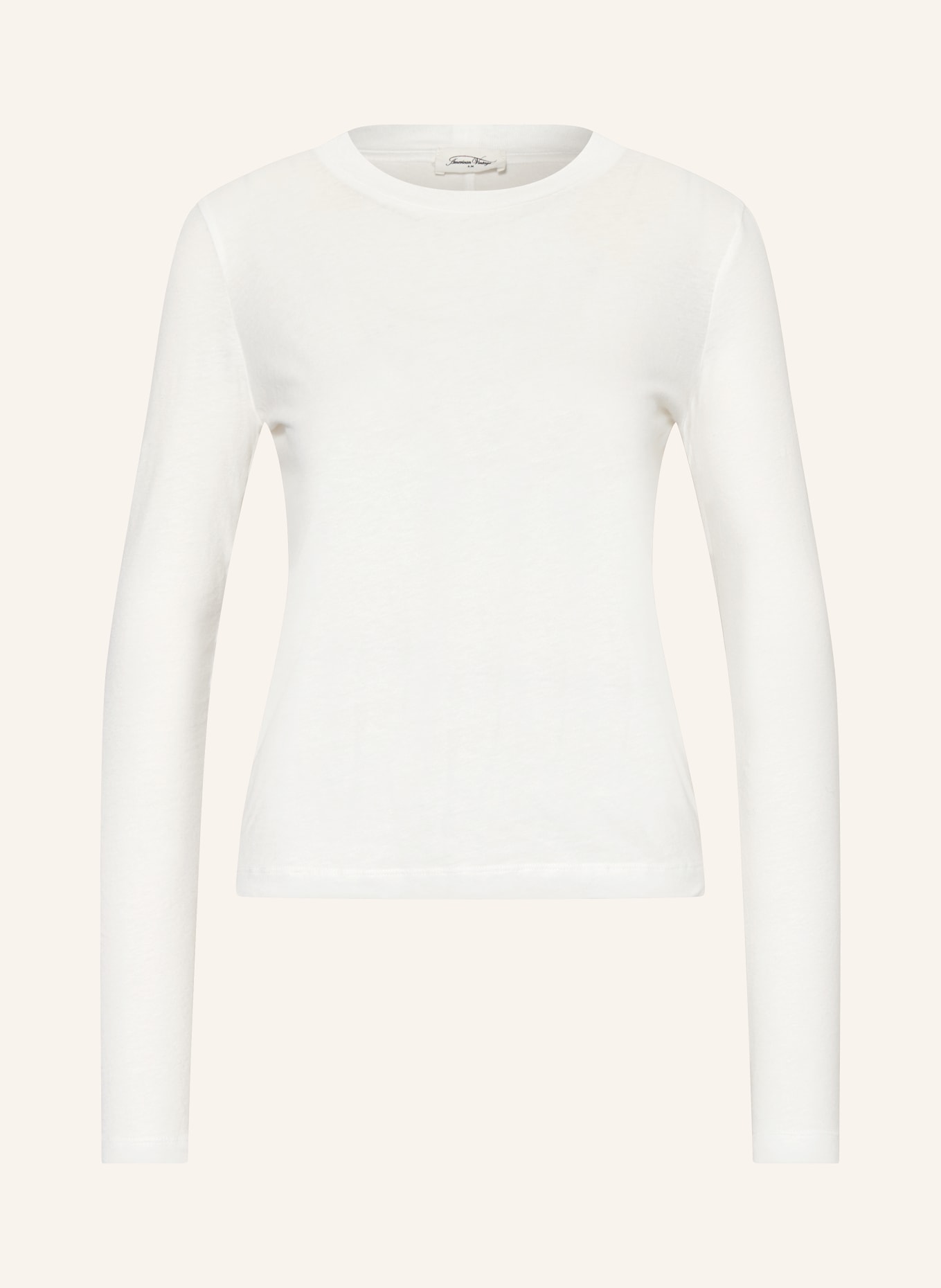 American Vintage Long sleeve shirt, Color: BLANC WHITE (Image 1)