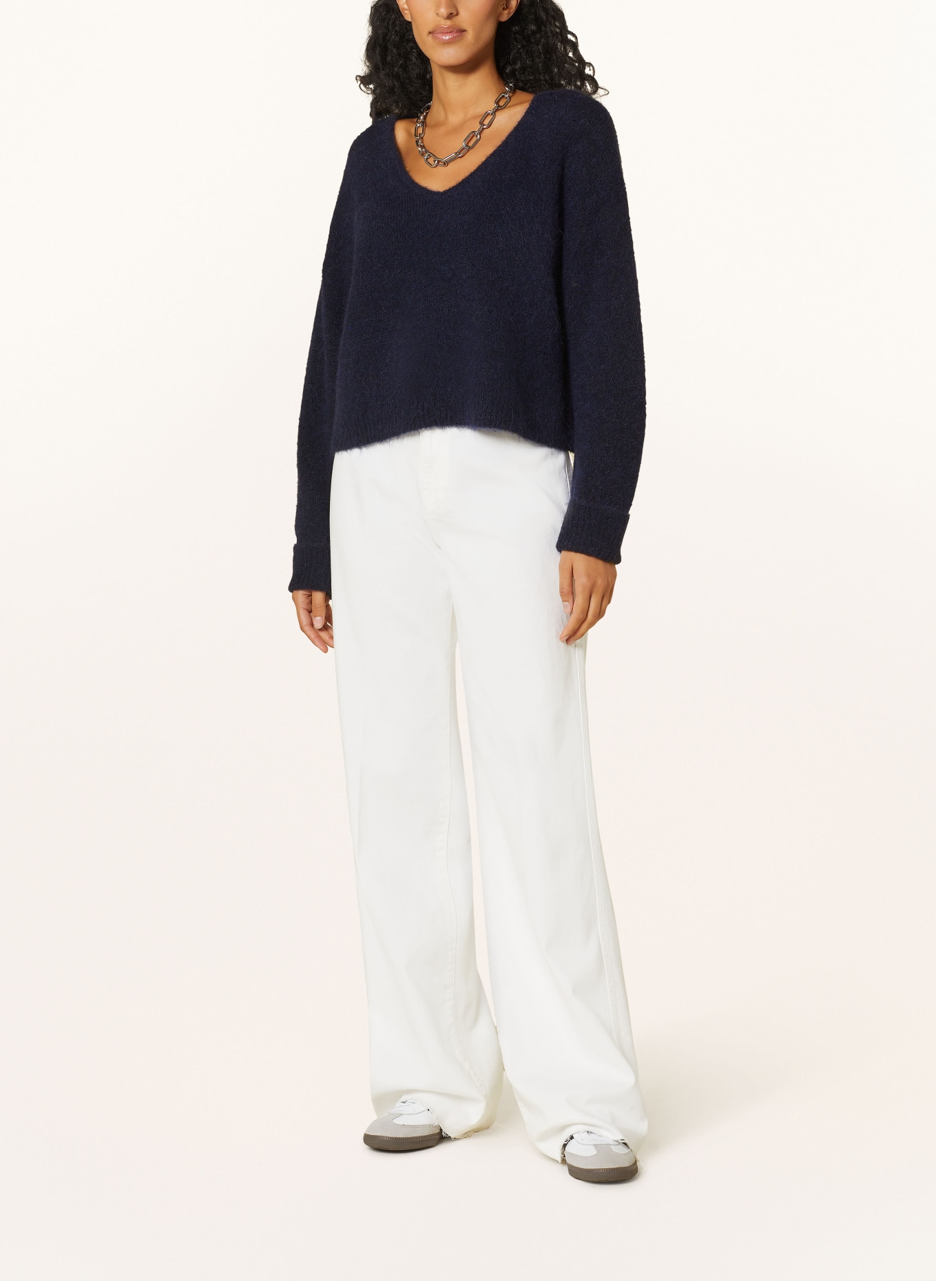 American Vintage Pullover EAST mit Alpaka: DUNKELBLAU