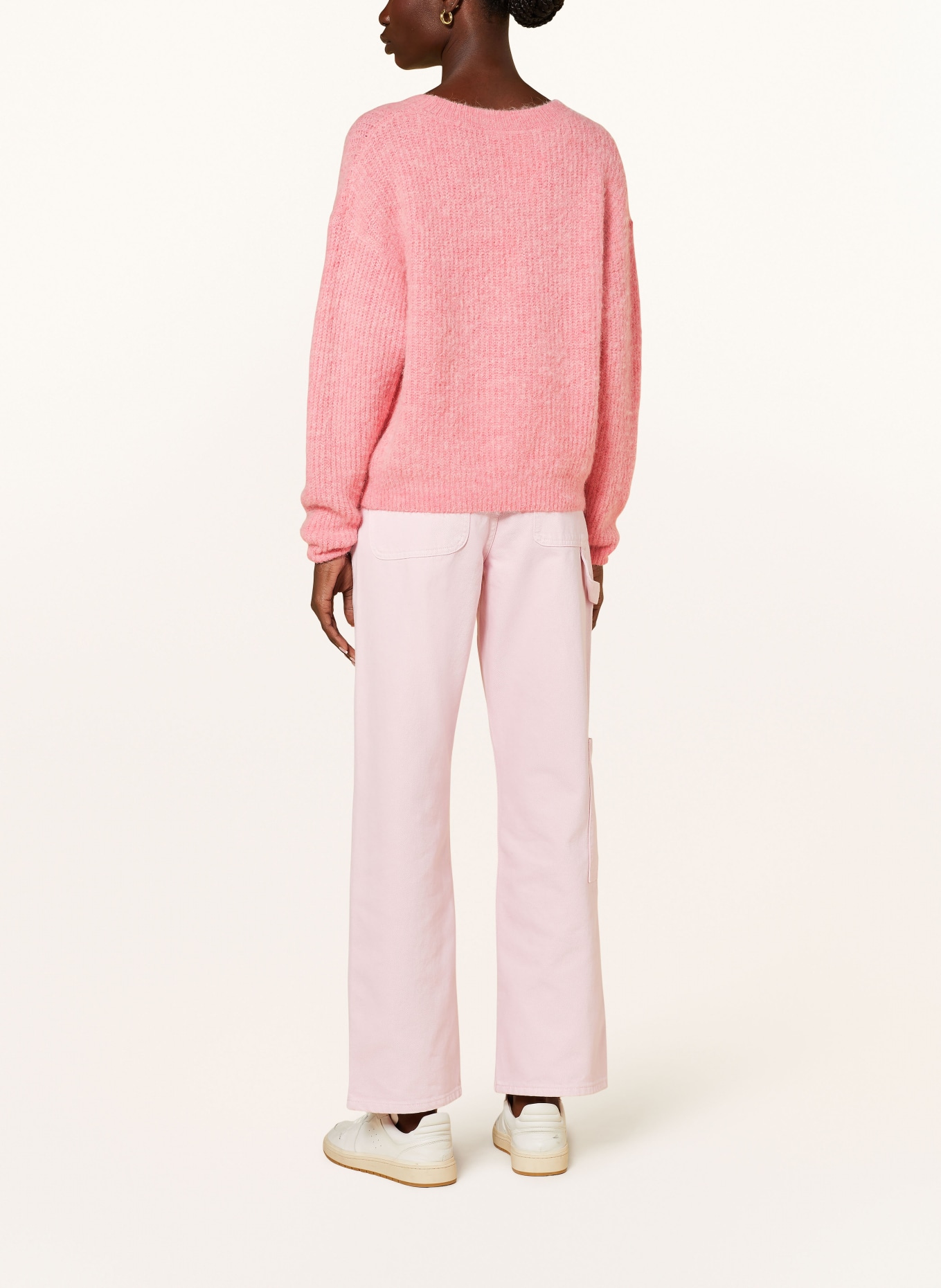 American Vintage Sweater with alpaca, Color: PINK (Image 3)