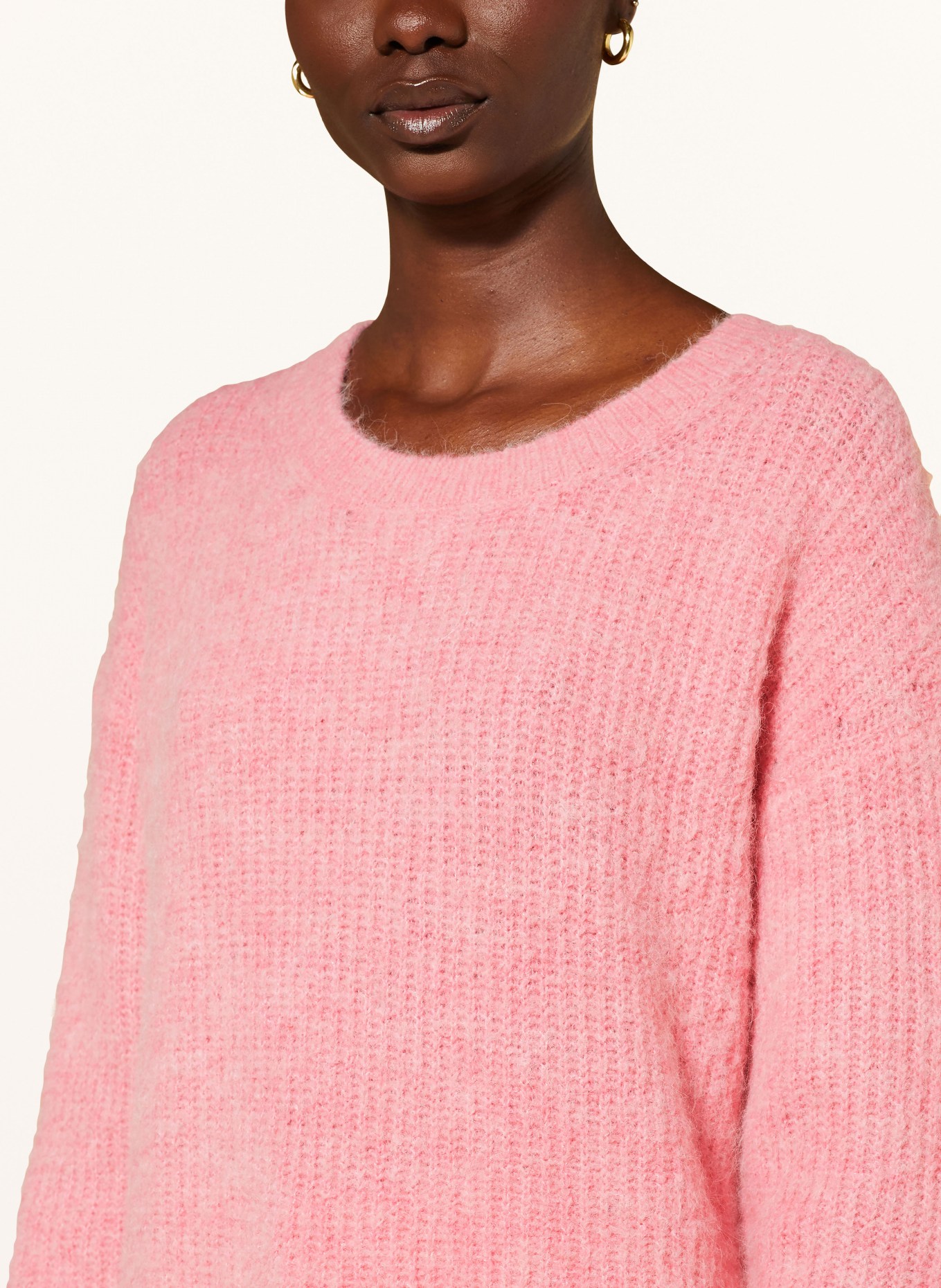 American Vintage Sweater with alpaca, Color: PINK (Image 4)