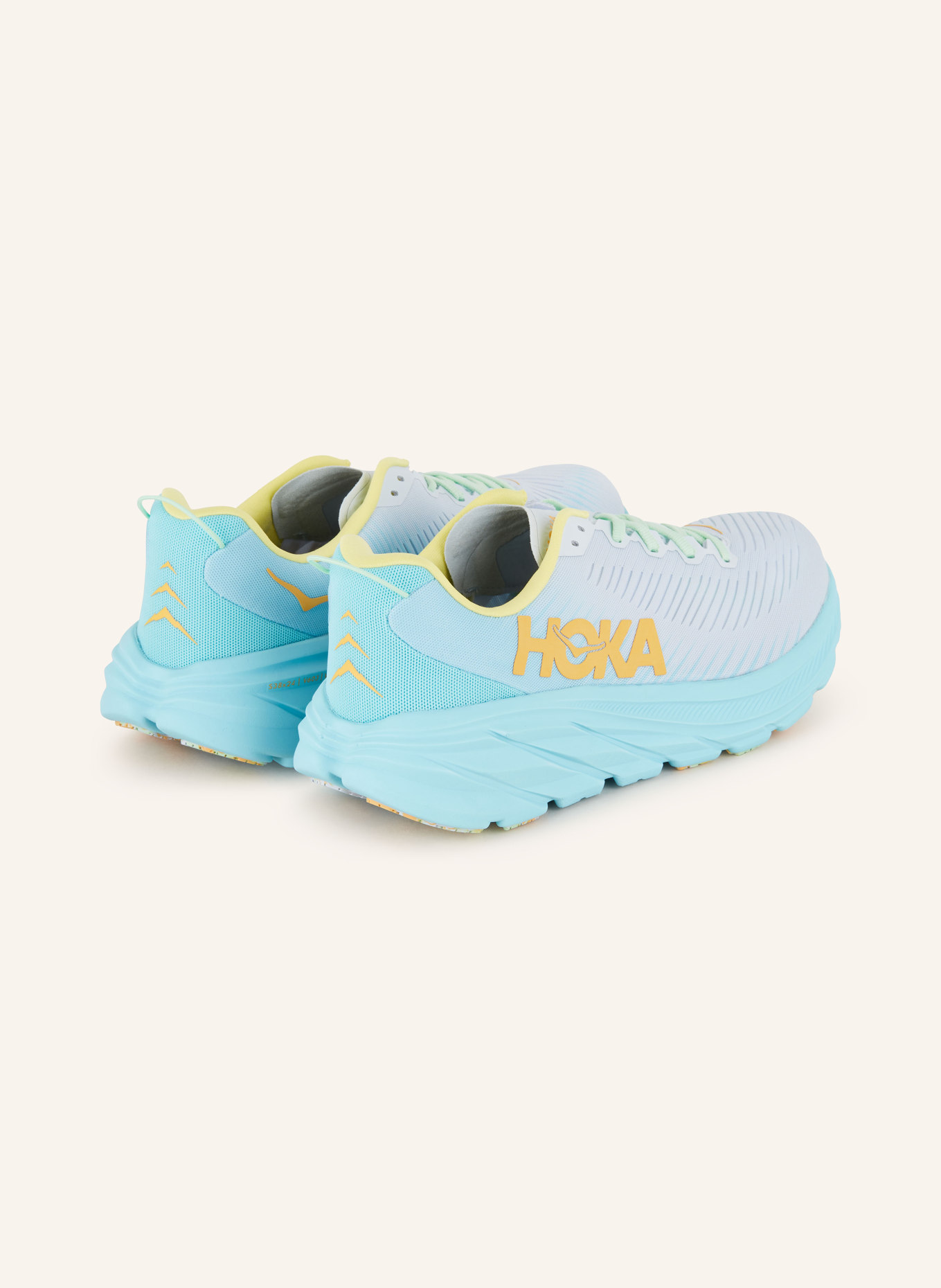 HOKA Running shoes RINCON3, Color: LIGHT BLUE/ ORANGE (Image 2)