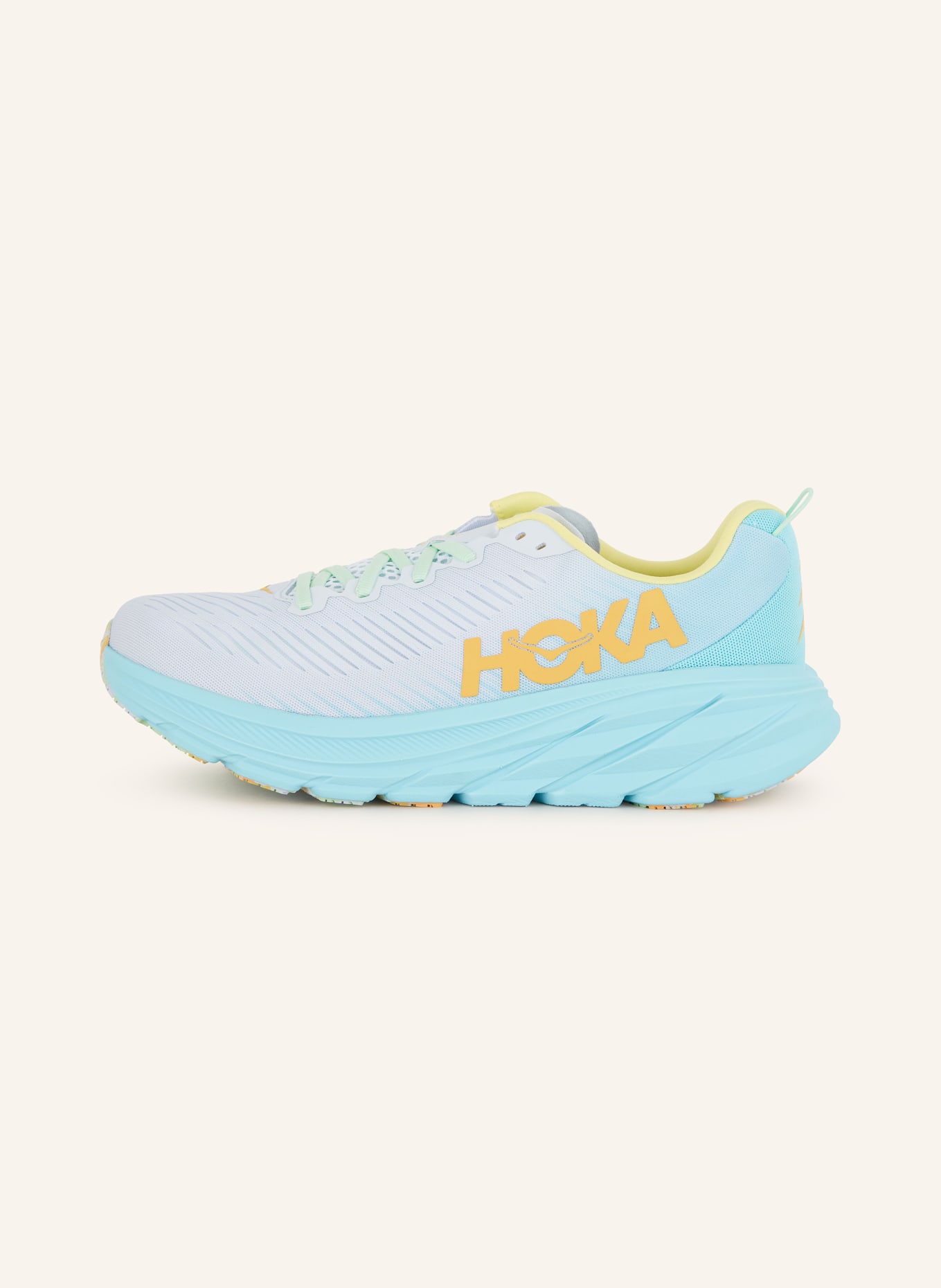 HOKA Running shoes RINCON3, Color: LIGHT BLUE/ ORANGE (Image 4)