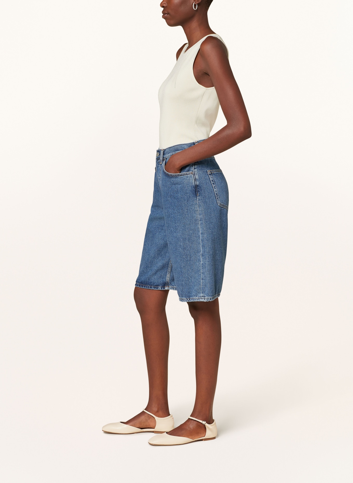 COS Denim shorts, Color: BLUE (Image 4)