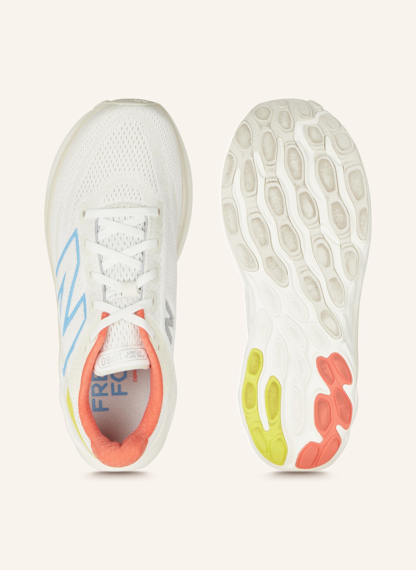 new balance Running shoes FRESH FOAM X 1080 V13, Color: WHITE/ LIGHT BLUE (Image 5)