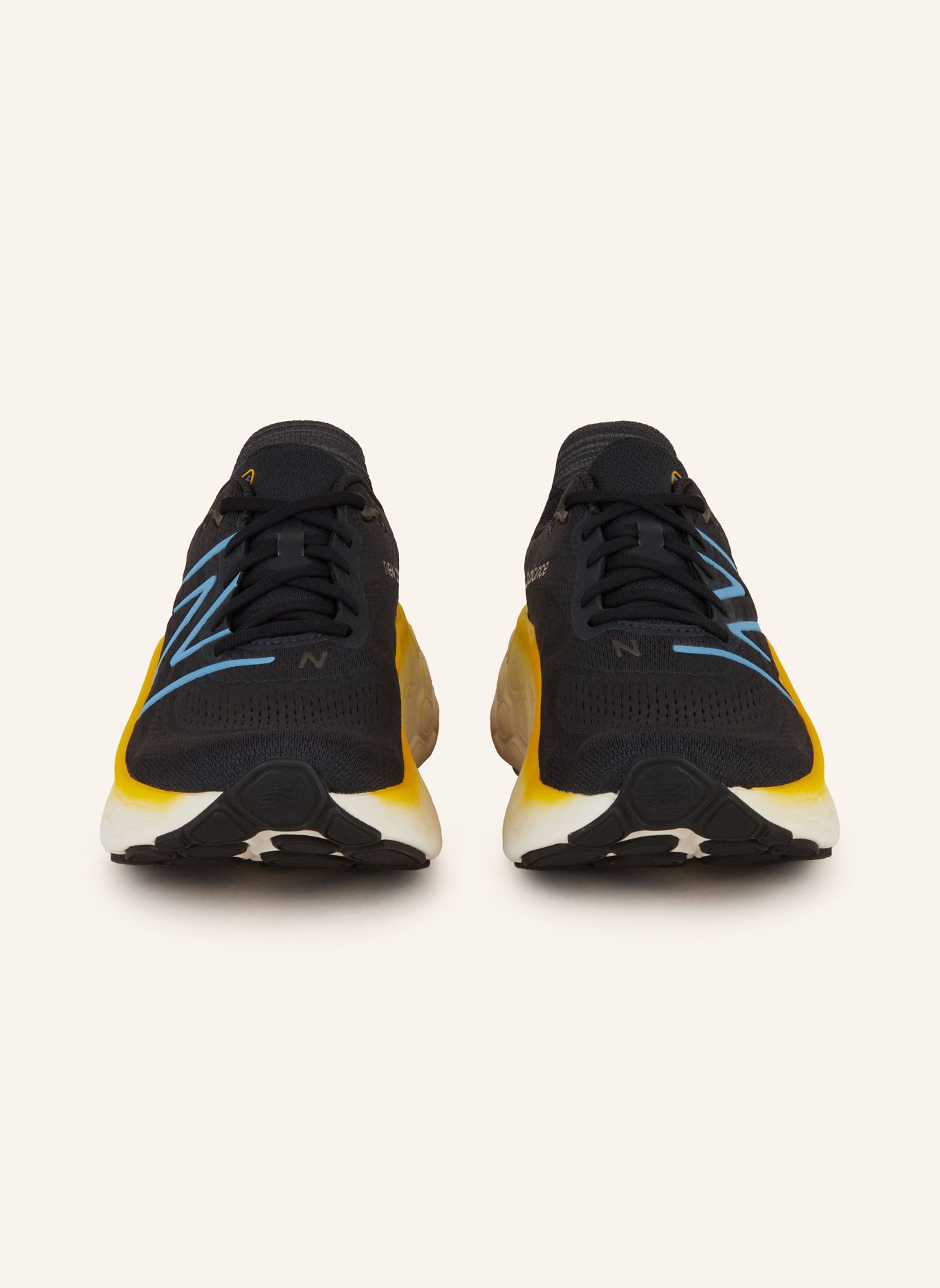 new balance Running shoes FRESH FOAM X MORE V4, Color: BLACK/ BLUE/ YELLOW (Image 3)