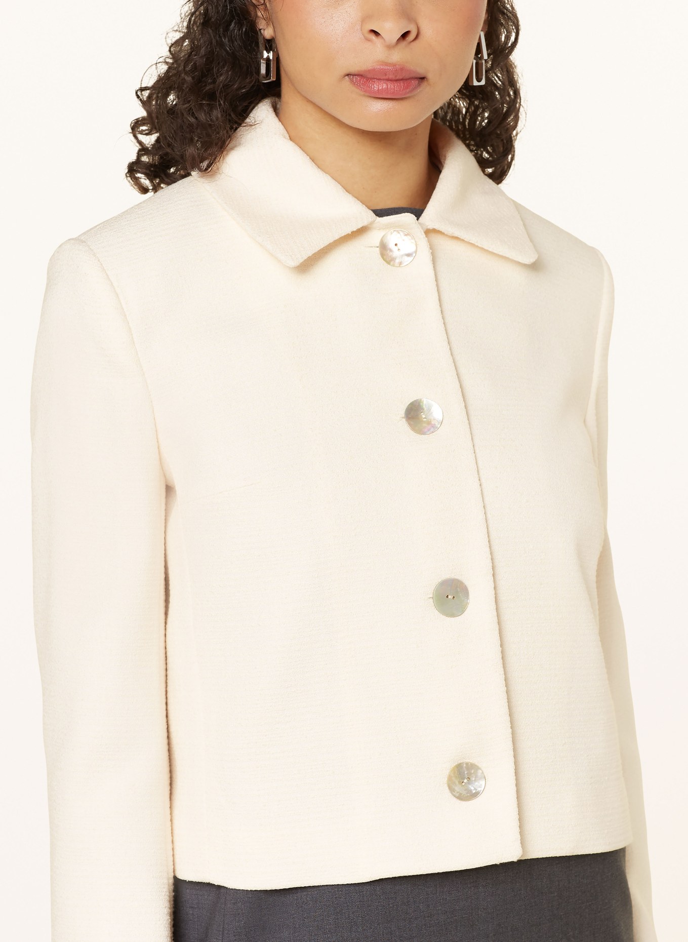 CLAUDIE PIERLOT Tweed-Jacke, Farbe: ECRU (Bild 4)