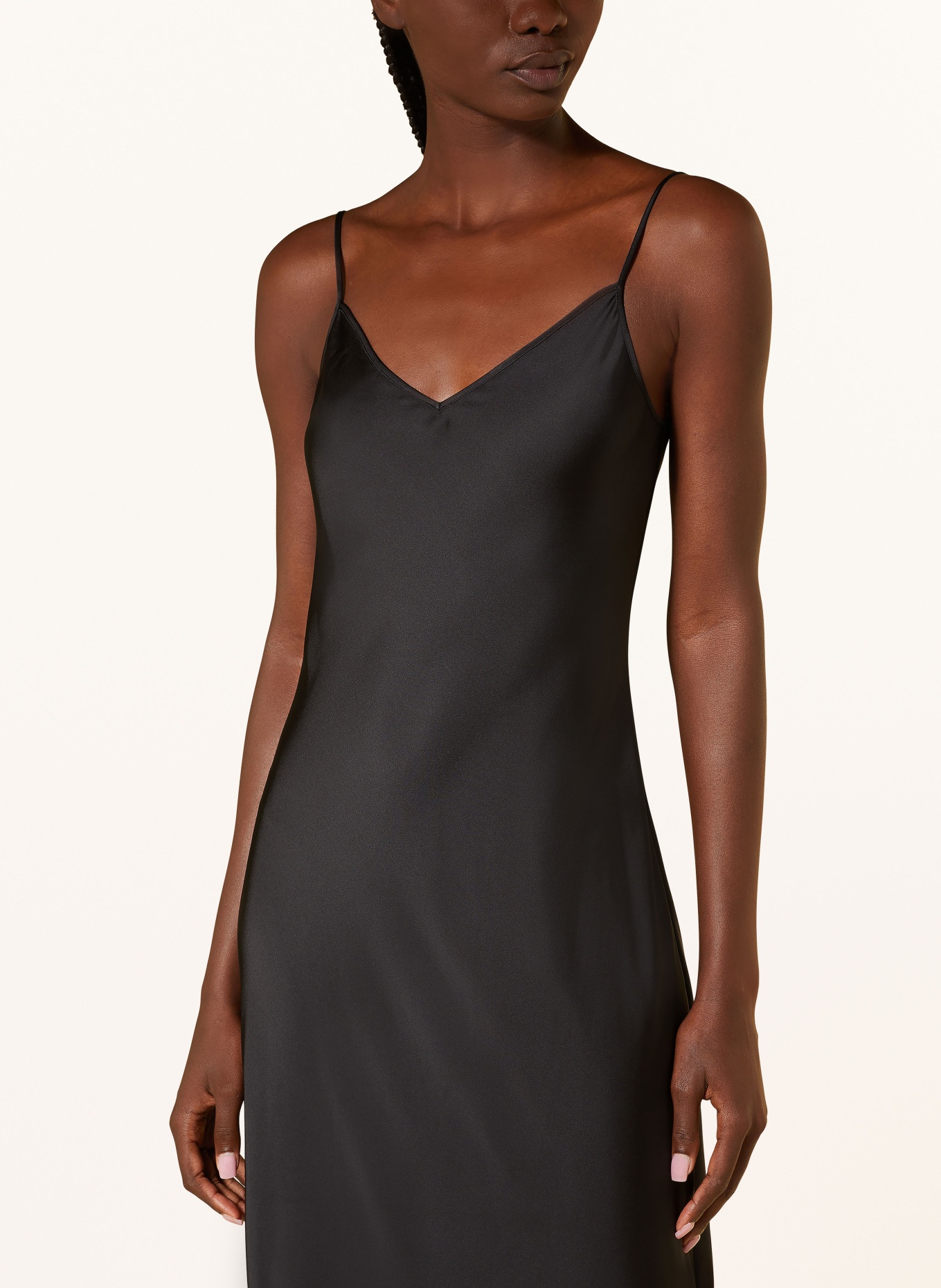 ALLSAINTS Dress HAYES in mixed materials, Color: BLACK (Image 5)