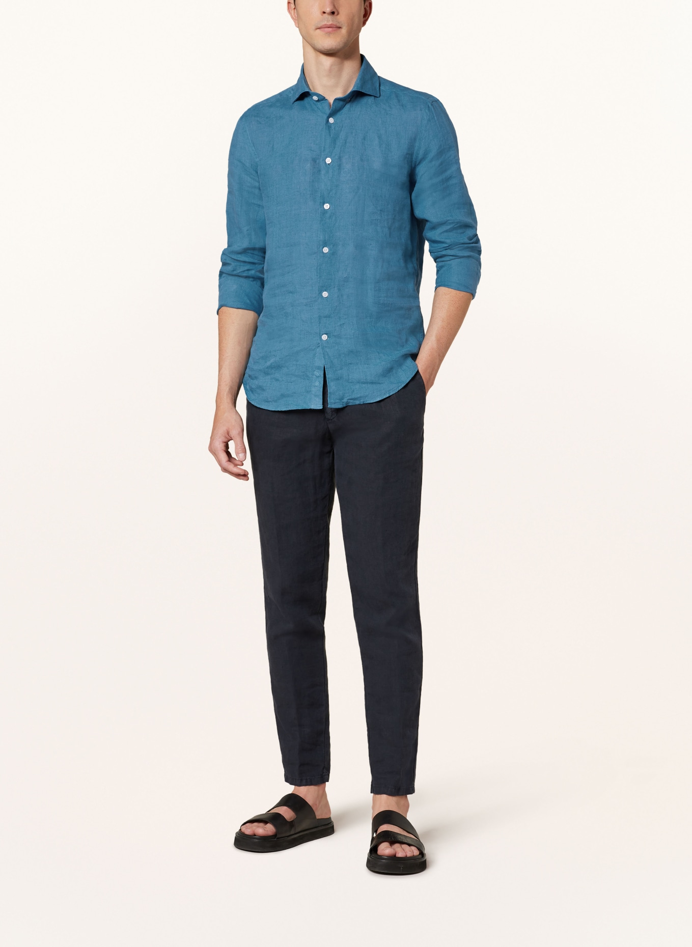 REISS Linen shirt RUBAN Regular Fit, Color: BLUE (Image 2)
