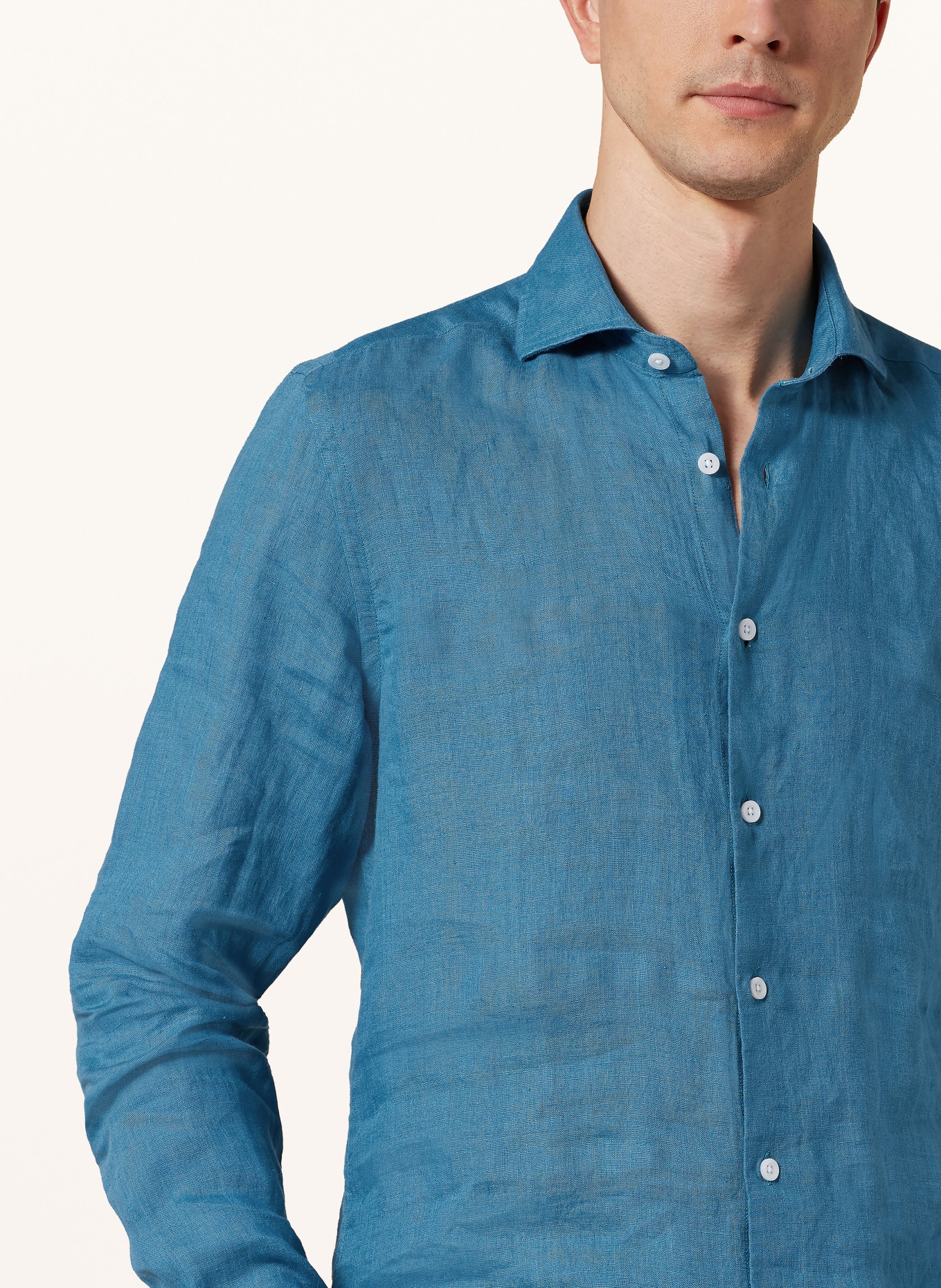 REISS Linen shirt RUBAN Regular Fit, Color: BLUE (Image 4)