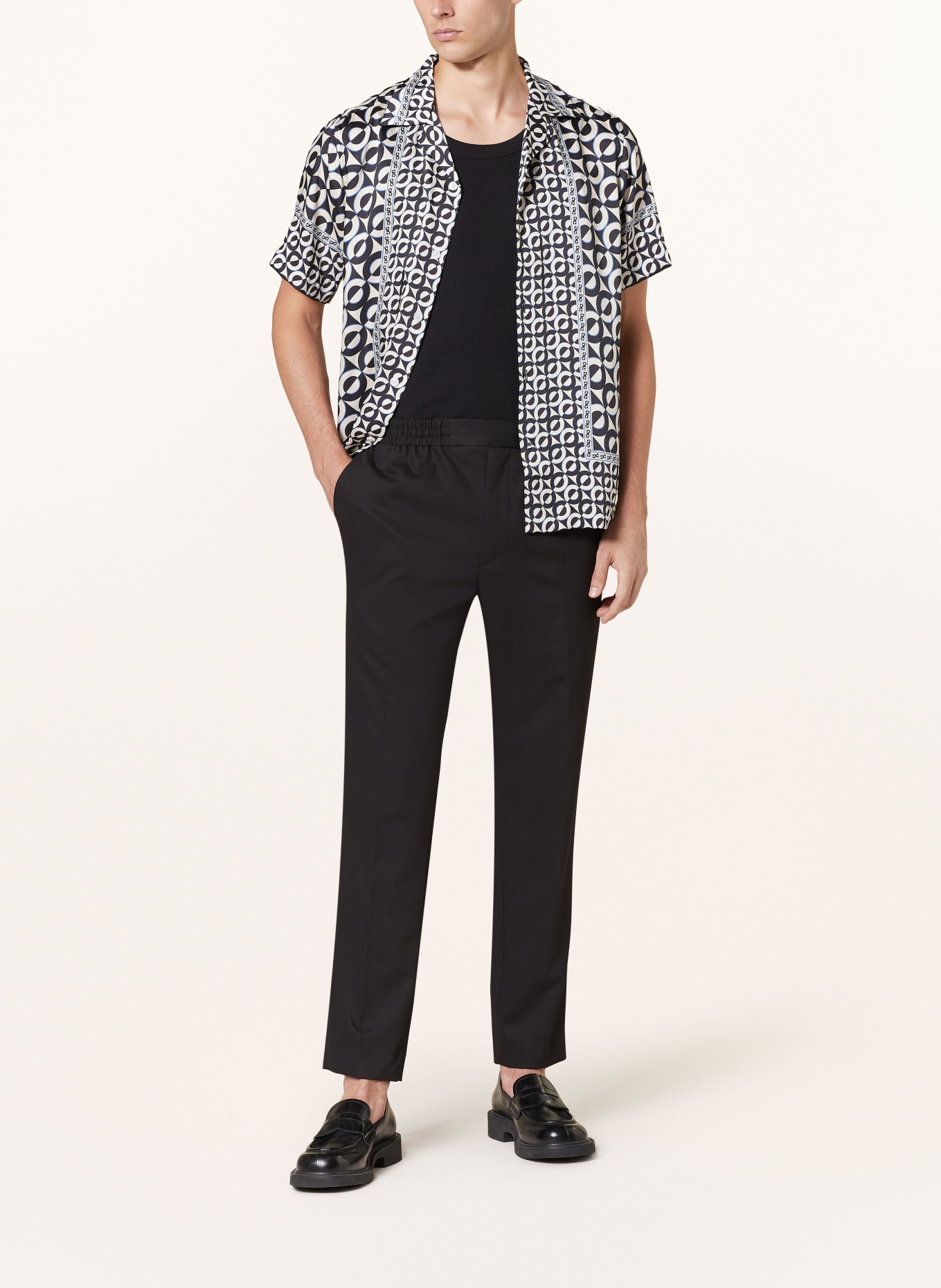 REISS Resort shirt PRENTICE regular fit, Color: BLACK/ CREAM/ BLUE (Image 2)