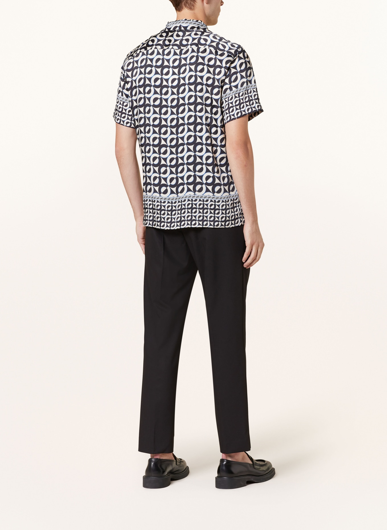 REISS Resort shirt PRENTICE regular fit, Color: BLACK/ CREAM/ BLUE (Image 3)