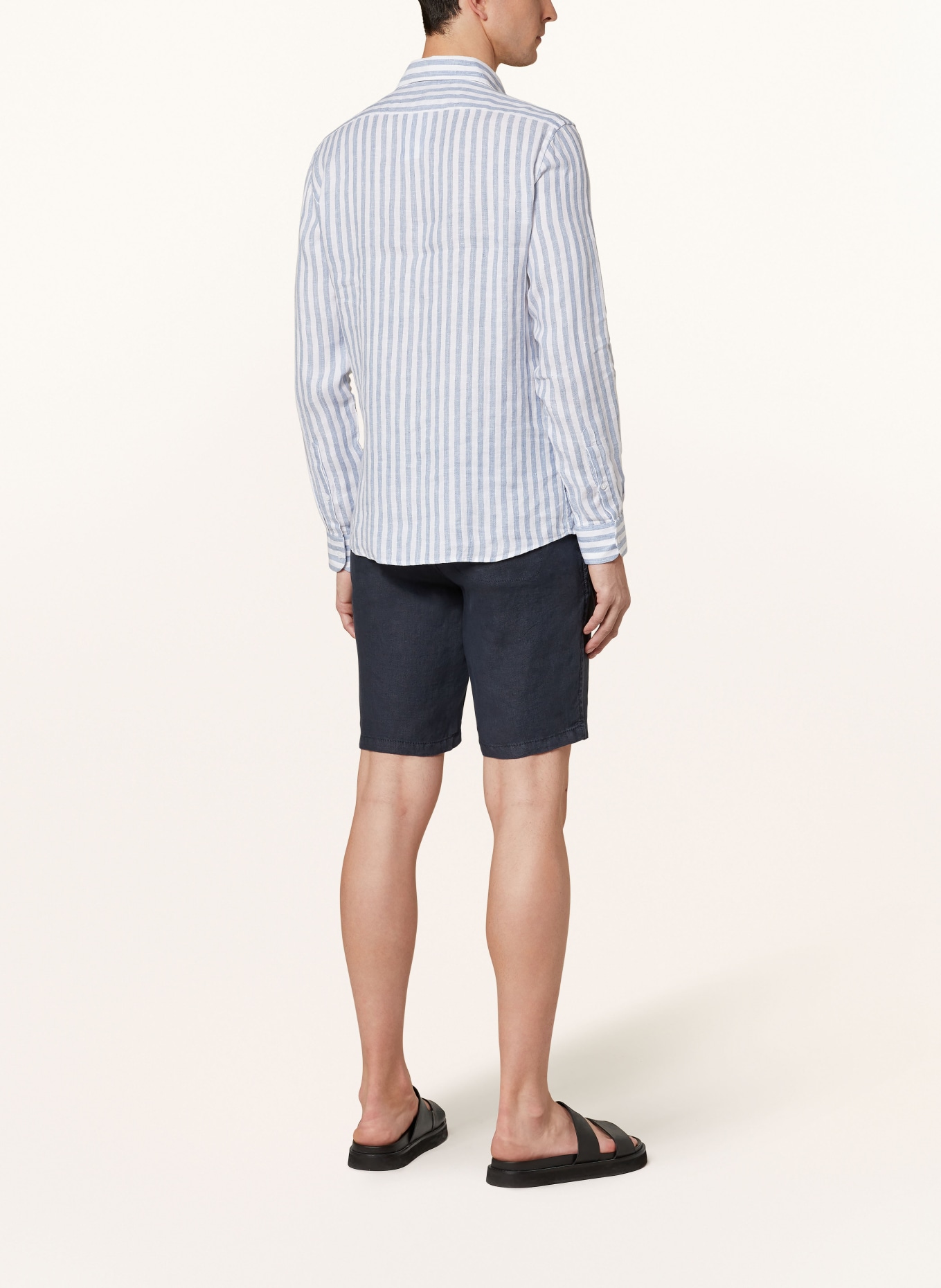 REISS Linen shirt RUBAN Regular Fit, Color: LIGHT BLUE/ WHITE (Image 3)