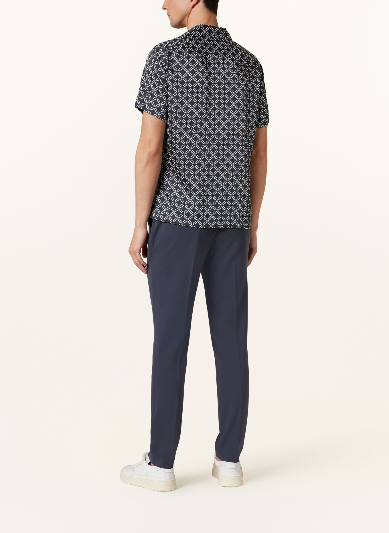 REISS Resort shirt TINTIPAN regular fit, Color: DARK BLUE/ WHITE (Image 3)