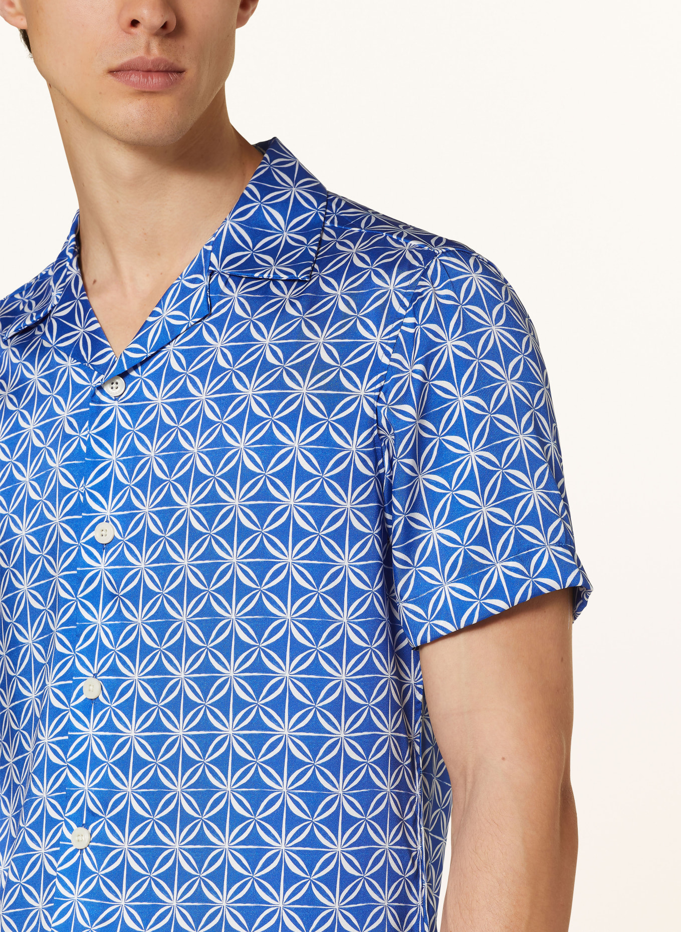 REISS Resort shirt TINTIPAN regular fit, Color: BLUE/ WHITE (Image 4)