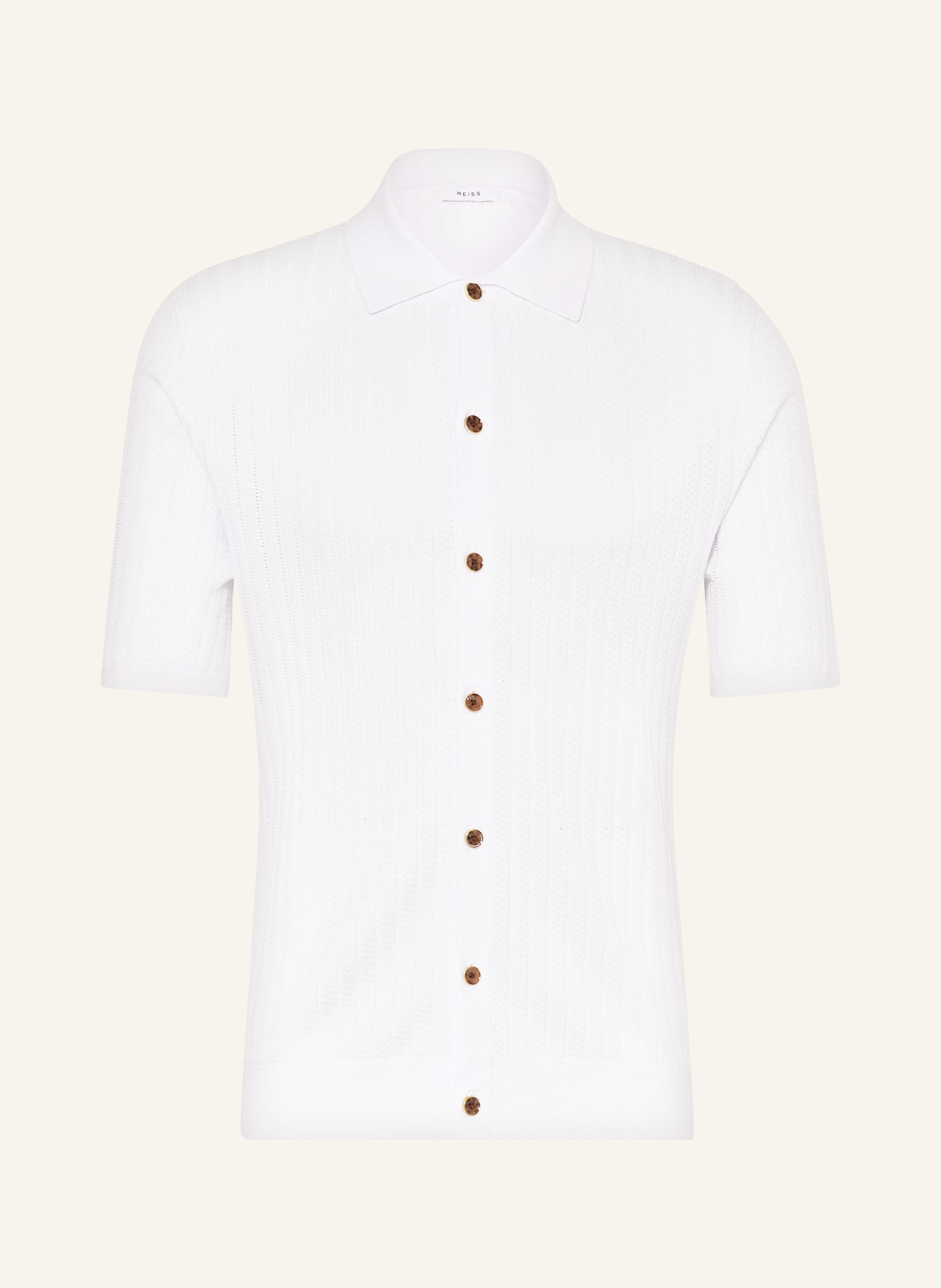 REISS Úpletová košile MURRAY Extra Slim Fit, Barva: BÍLÁ (Obrázek 1)