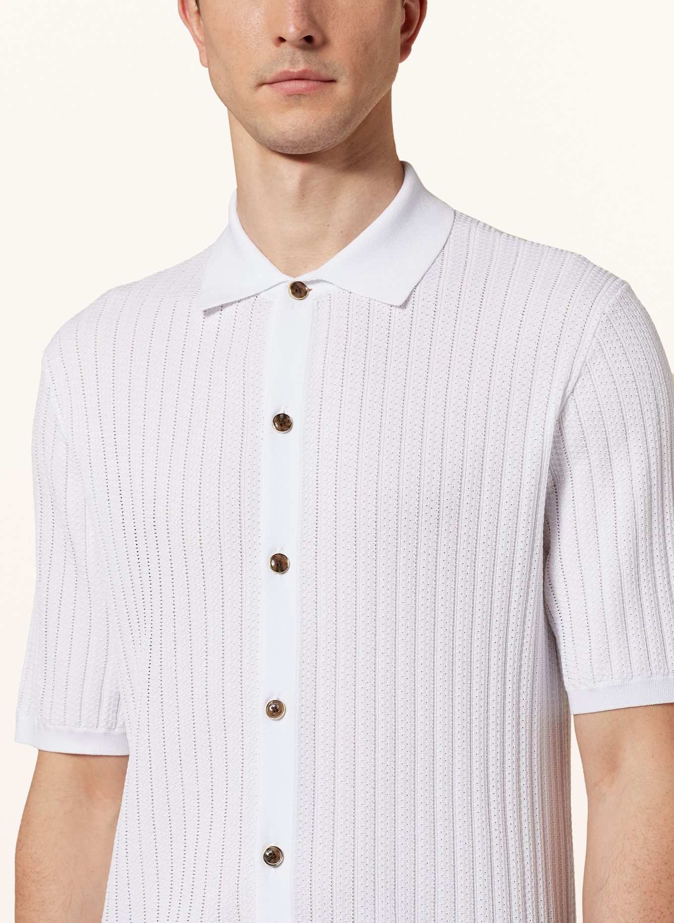 REISS Knit shirt MURRAY extra slim fit, Color: WHITE (Image 4)