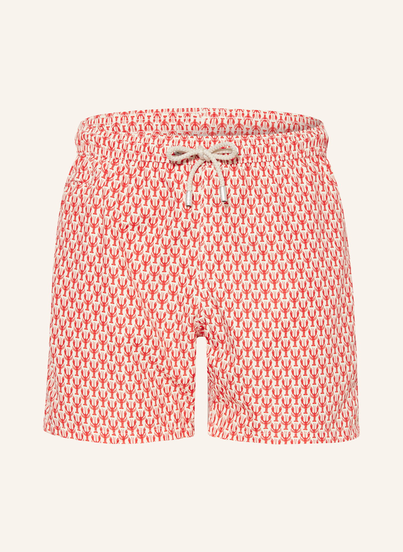 MC2 SAINT BARTH Swim Shorts, Color: CREAM/ RED (Image 1)