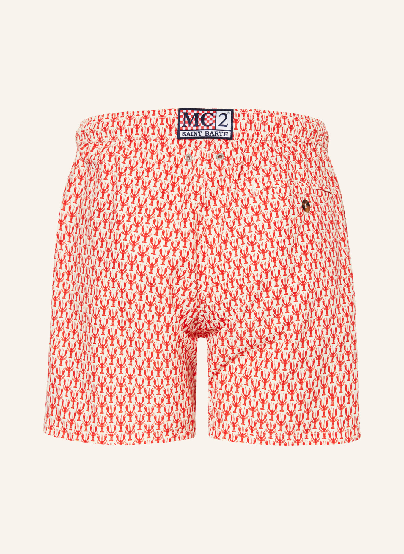 MC2 SAINT BARTH Swim Shorts, Color: CREAM/ RED (Image 2)